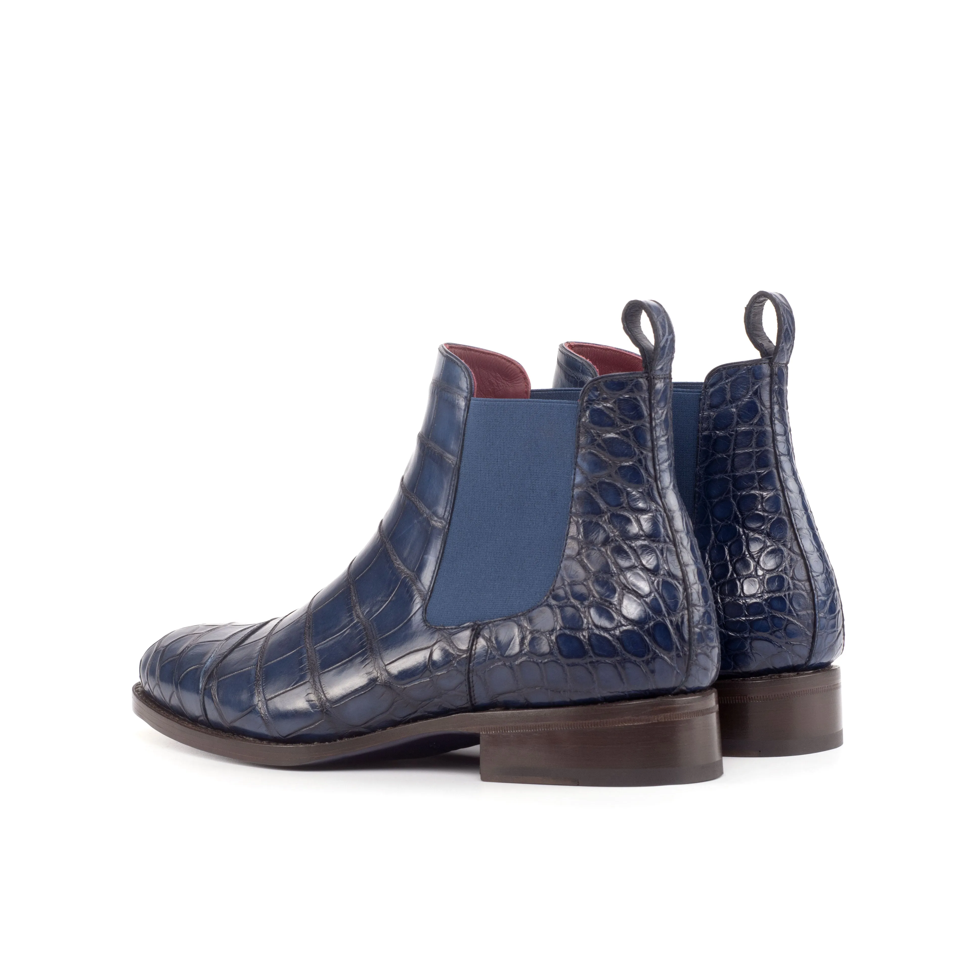 - Blue Gator - Unique HandPainted Alligator Chelsea Boot by Le Ruux