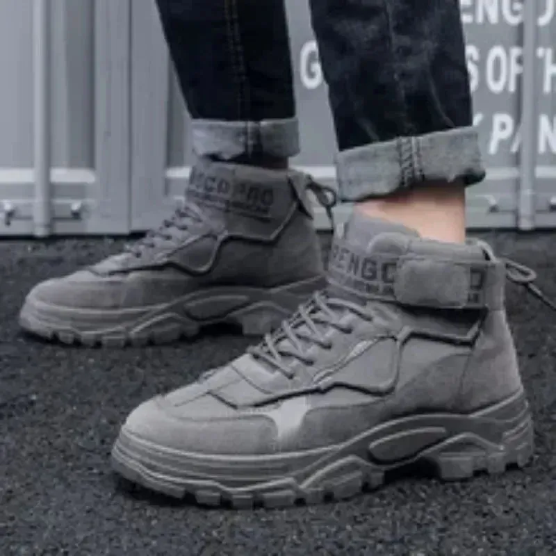 2023 Men Boots Tactical Military Combat Boots Outdoor Hiking Winter Shoes Light Non-slip Men Desert Ankle Boots Bota Masculina