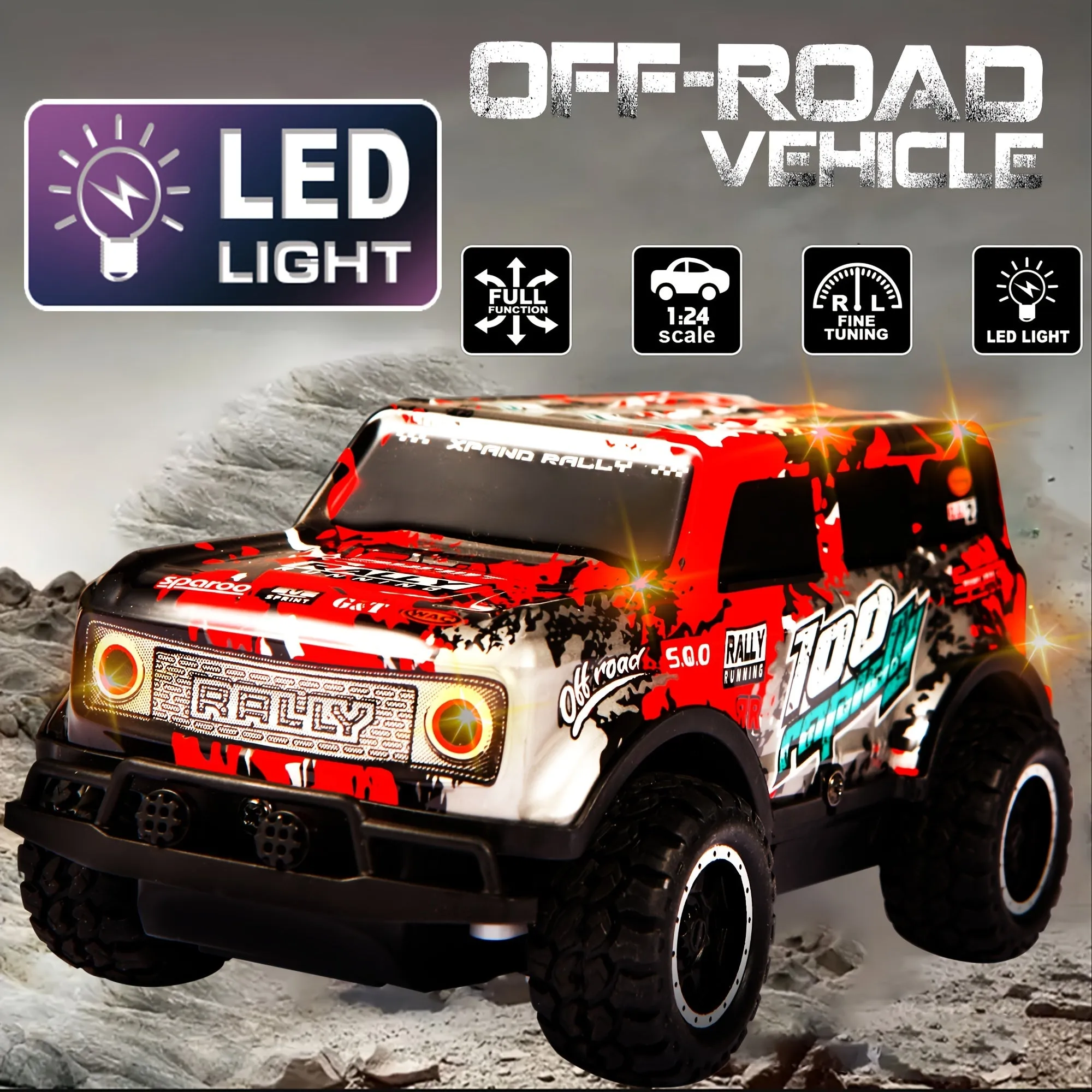 24GHz LED RC Car Perfect Boys and Girls Gift