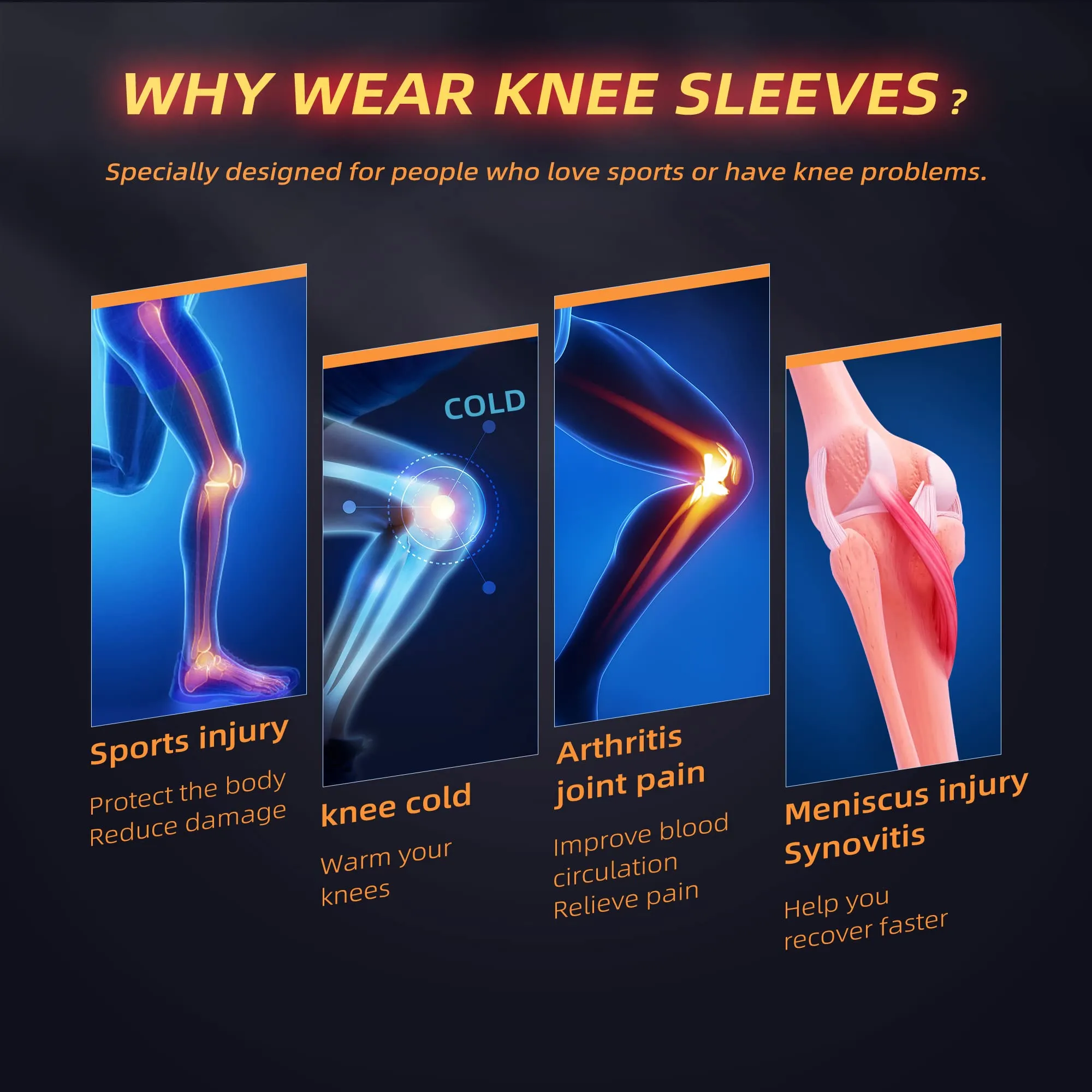 (2Pack)Copper Knee sleeve for Arthritis Pain and Support-Copper Knee Brace for Knee Pain Relief, Workout, and Sports (2X-Large) Tan 2X-Large