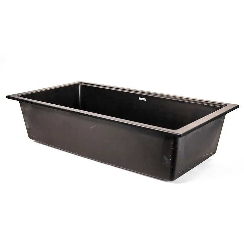 33" Black Composite Single Bowl Kitchen Workstation Sink