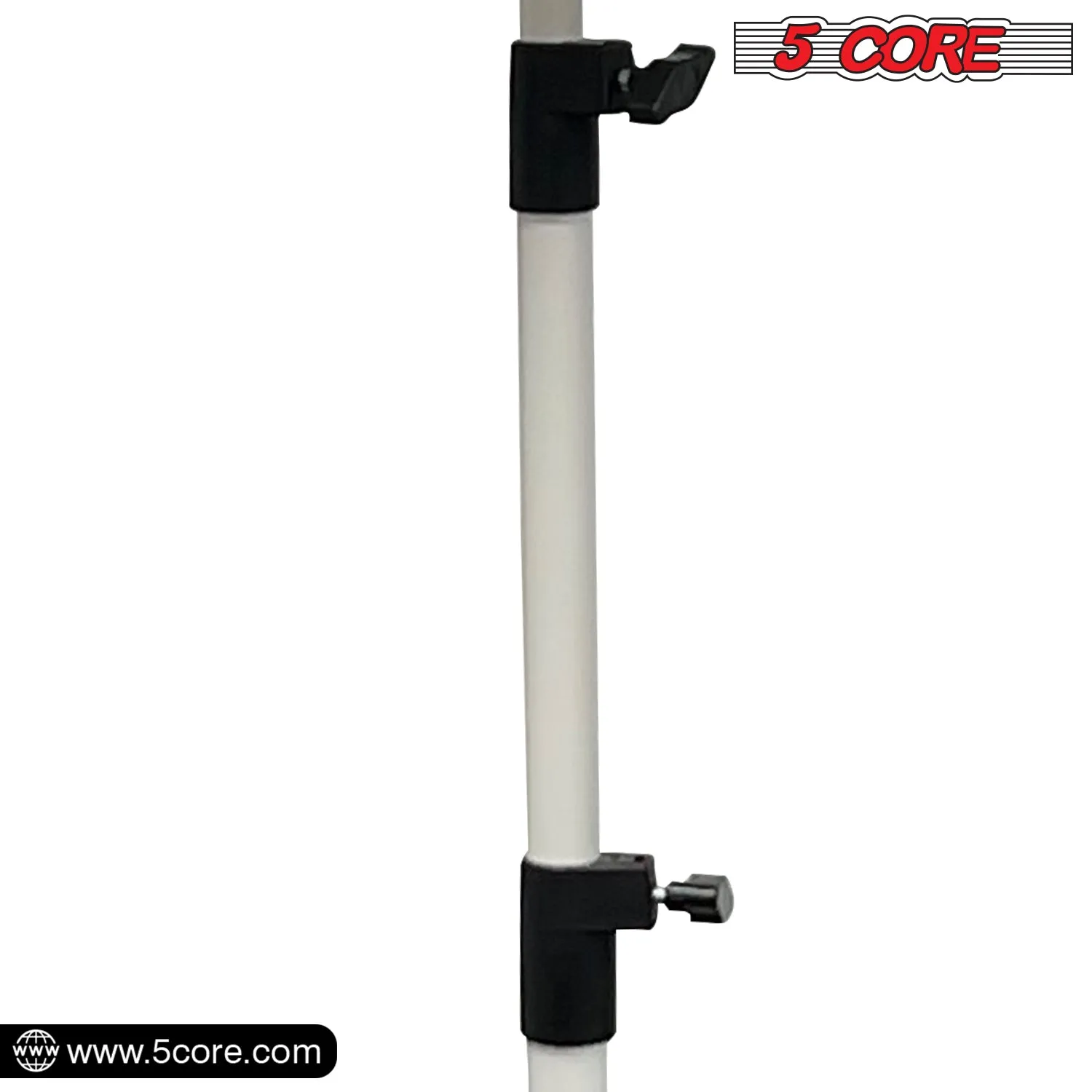 5 Core Sheet Music Stand Professional Folding Adjustable Portable, White
