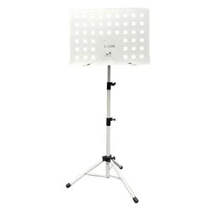 5 Core Sheet Music Stand Professional Folding Adjustable Portable, White