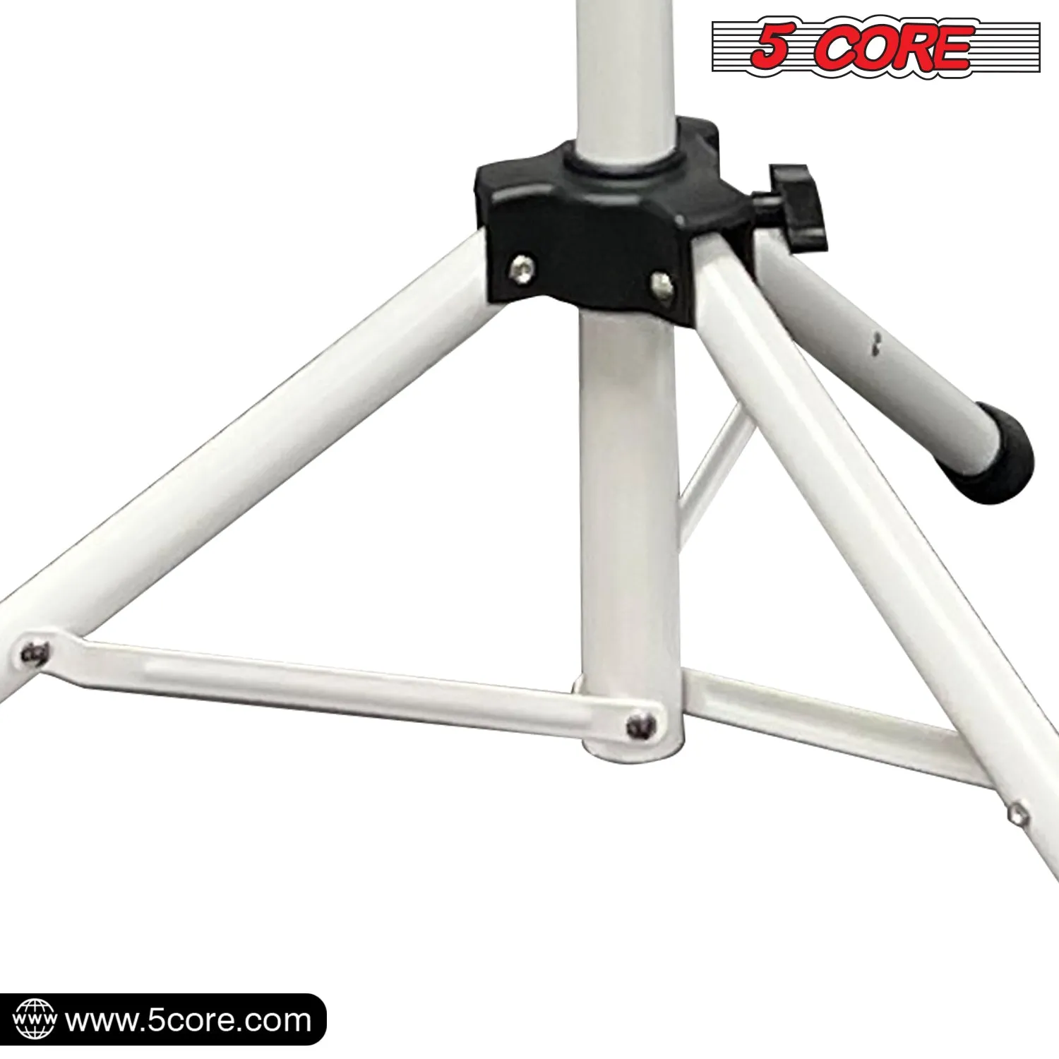 5 Core Sheet Music Stand Professional Folding Adjustable Portable, White