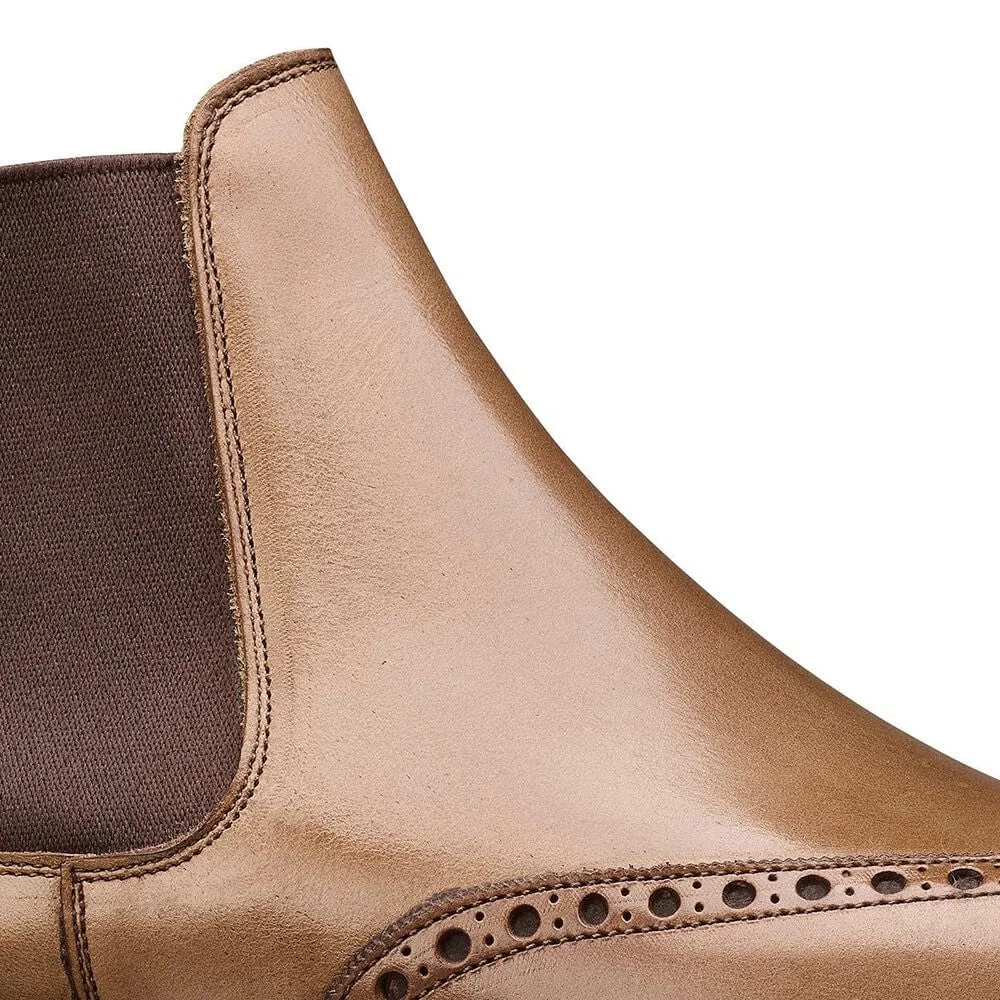 7 CM/2.76 Inches CMR CHAMARIPA Men’s Height Increasing Boots – Brown Leather Brogue Chelsea Boots