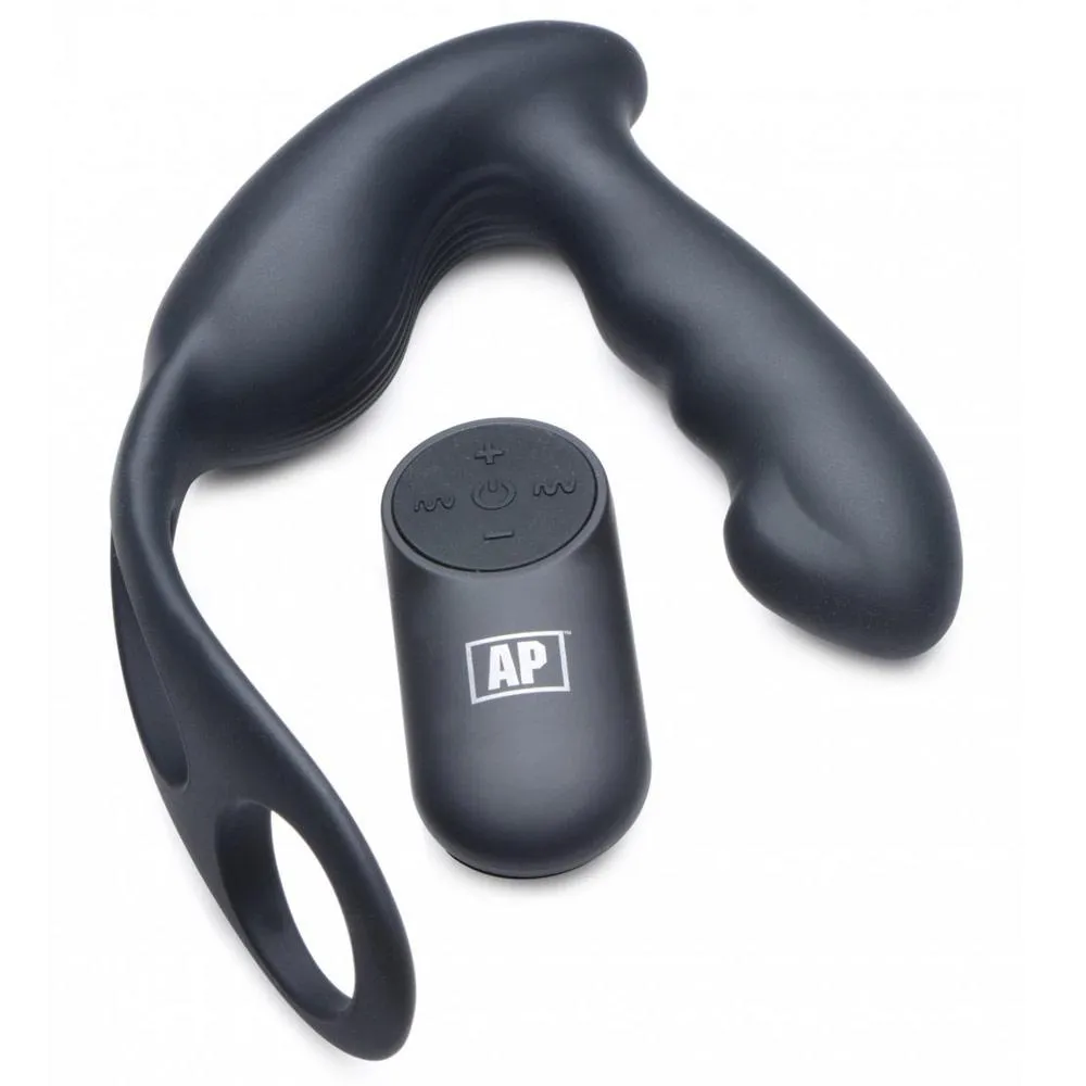 7X P-Strap Milking and Vibrating Prostate Stimulator with Cock and Ball Harness