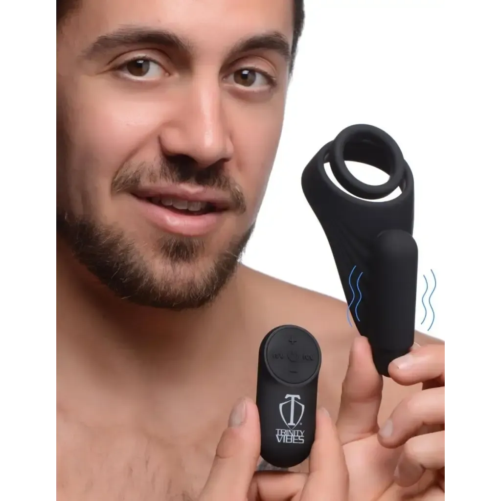 7x Silicone C-ring With Vibrating Taint Stimulator