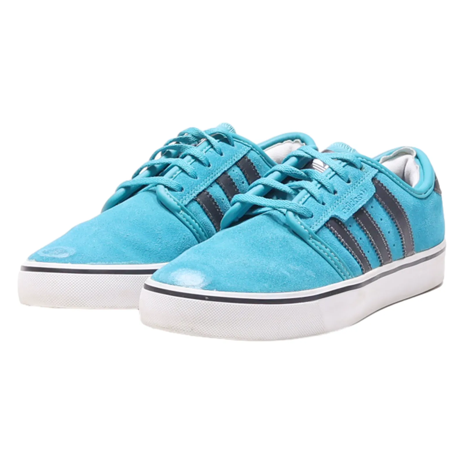 ADIDAS Court Sneaker Trainers Blue Suede Womens UK 4.5