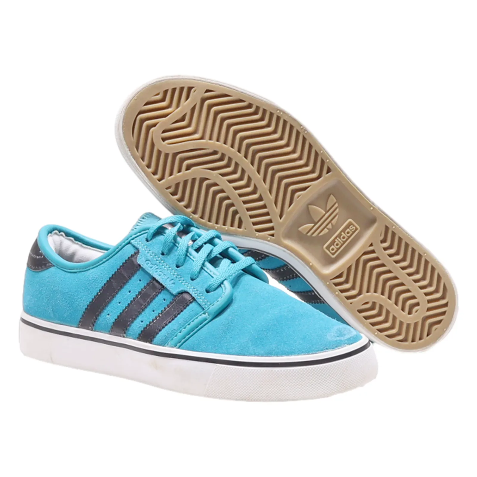ADIDAS Court Sneaker Trainers Blue Suede Womens UK 4.5