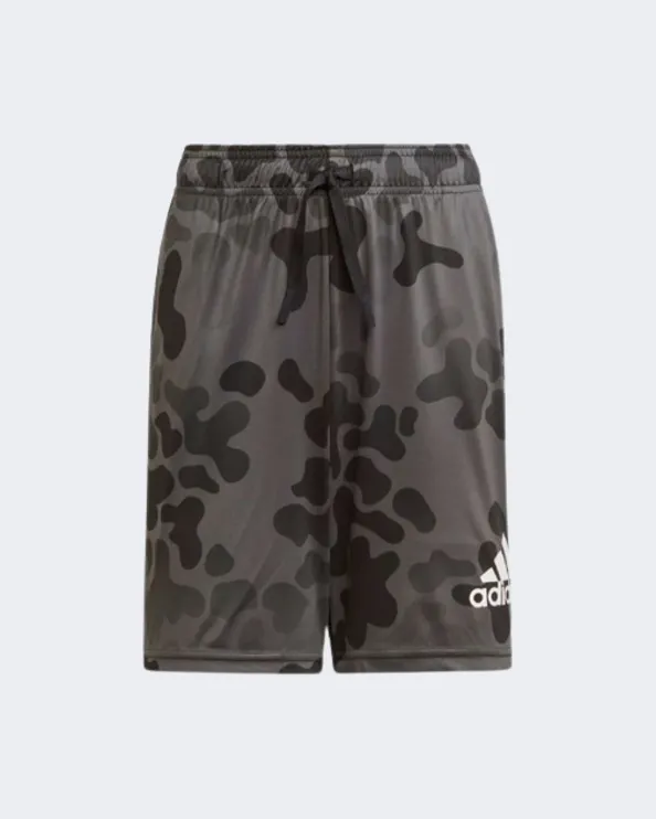 Adidas Designed To Move Camo Boys Sportswear Short Black/Grey Hg6829