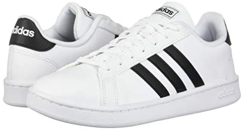 adidas Women's Grand Court, Black/White, 8 M US