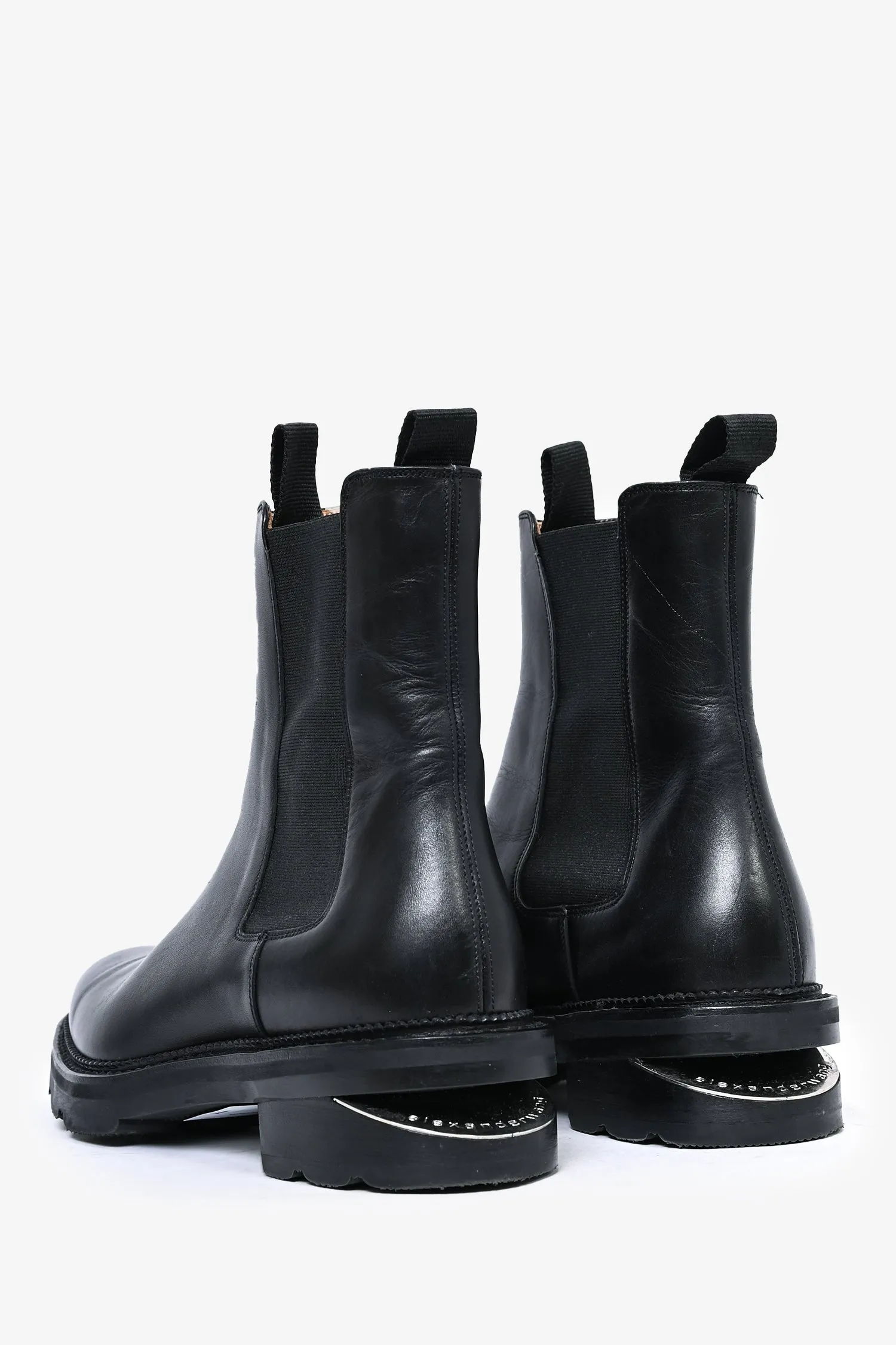 Alexander Wang Black Leather Chelsea Boots Size 38