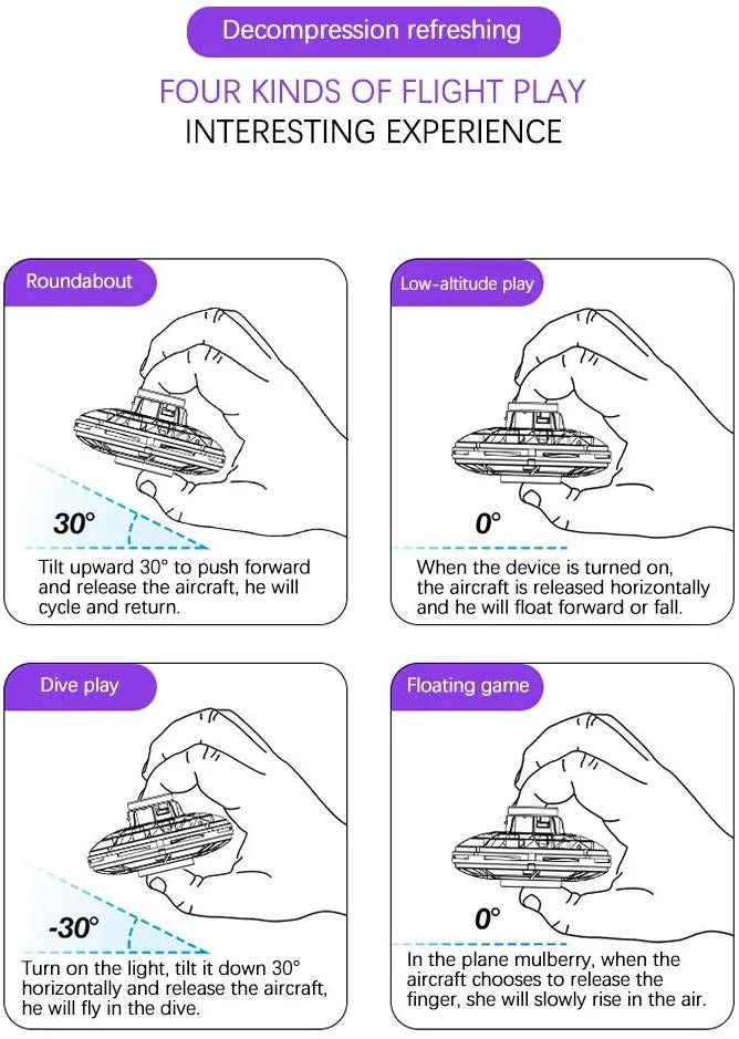 Antistress hand mini flying toy Gyro