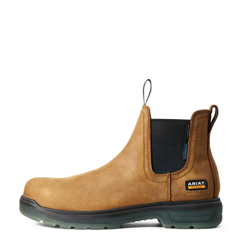 Ariat Men's Turbo Chelsea CSA H2O Carbon Toe Work Boots - Aged Bark