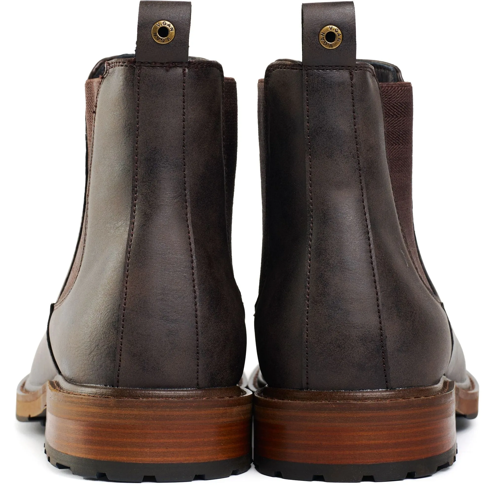 Auber Men's Vegan Leather Chelsea Boots | Brown