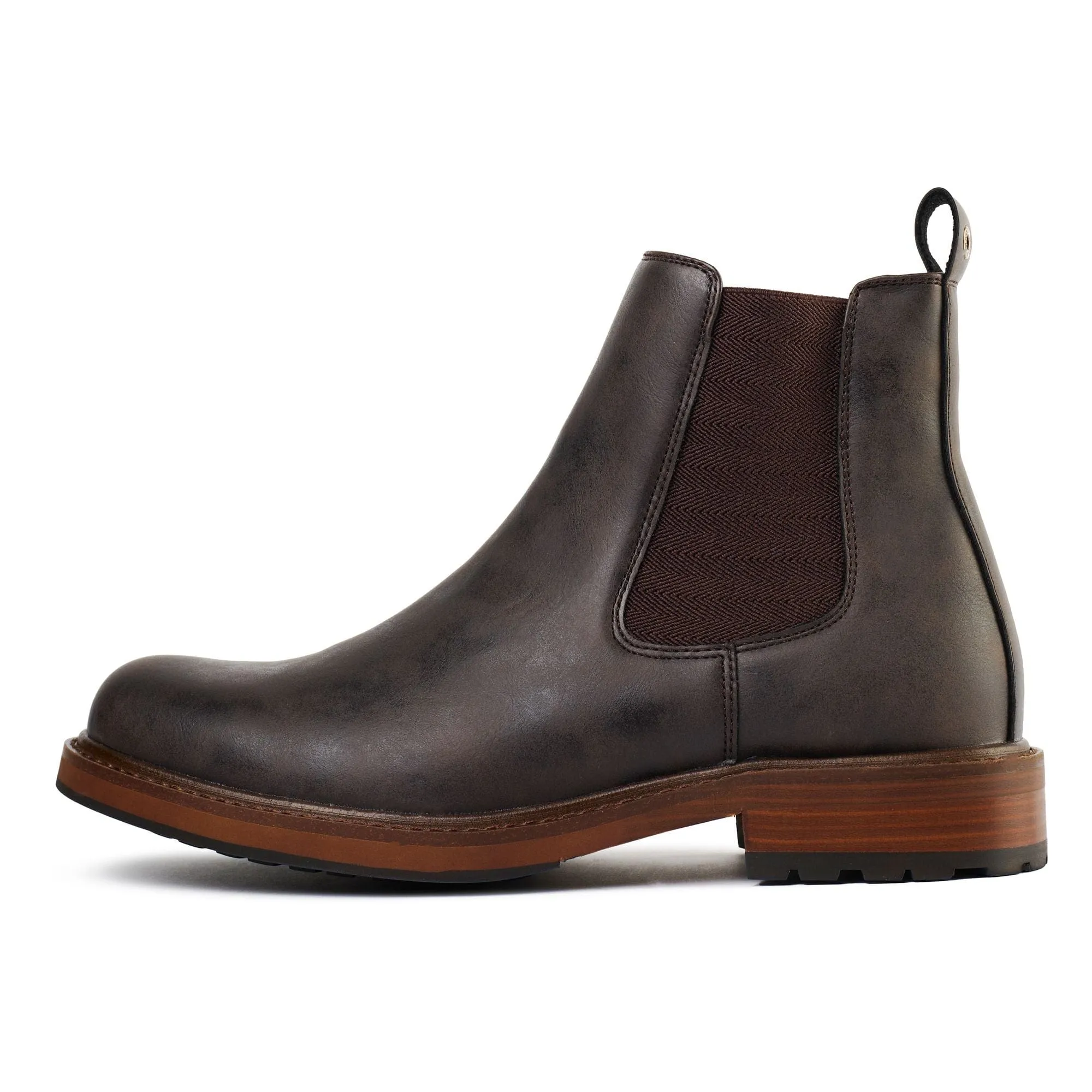 Auber Men's Vegan Leather Chelsea Boots | Brown