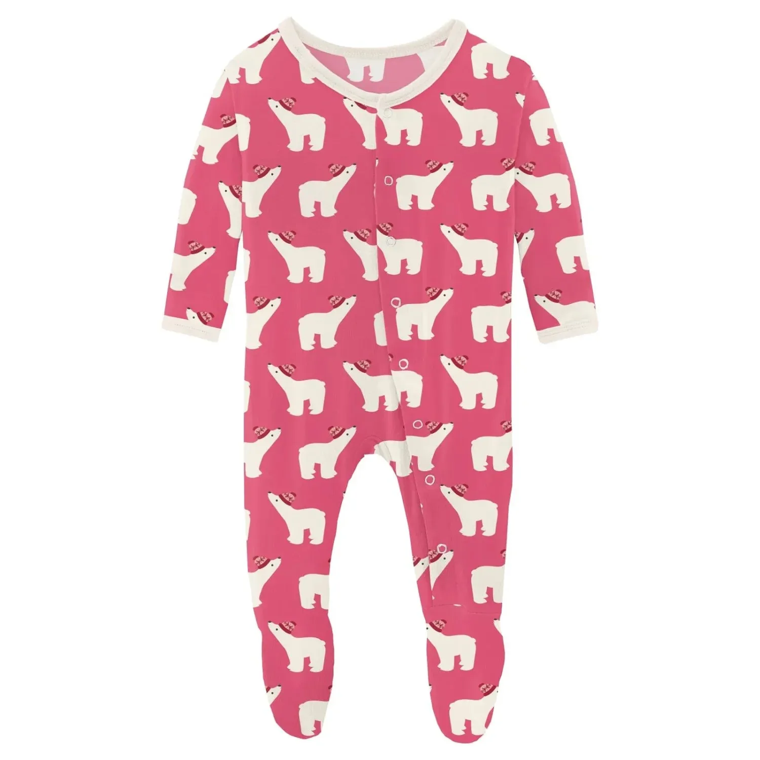 Baby Print Footie with Snaps