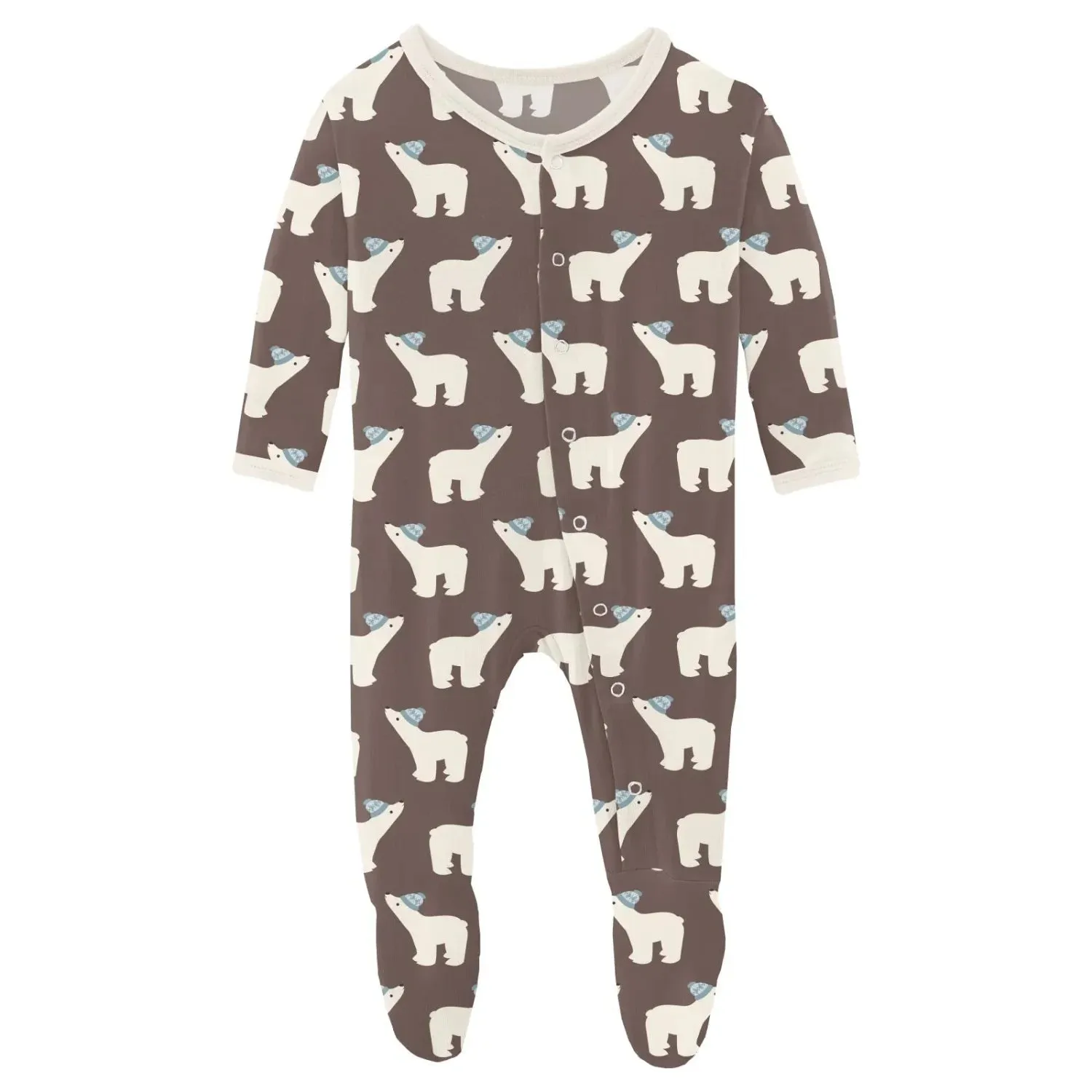 Baby Print Footie with Snaps