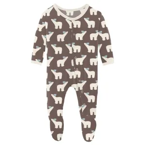 Baby Print Footie with Snaps
