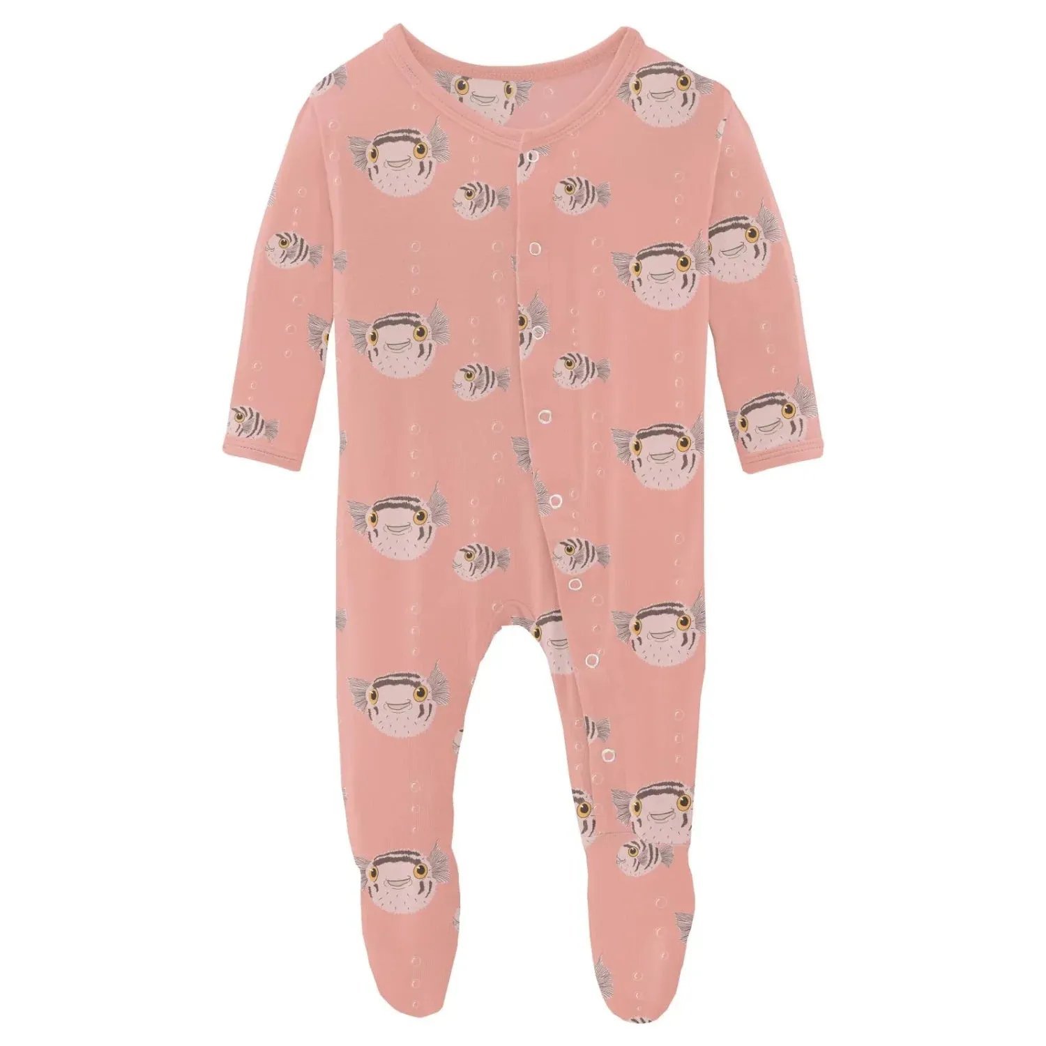 Baby Print Footie with Snaps
