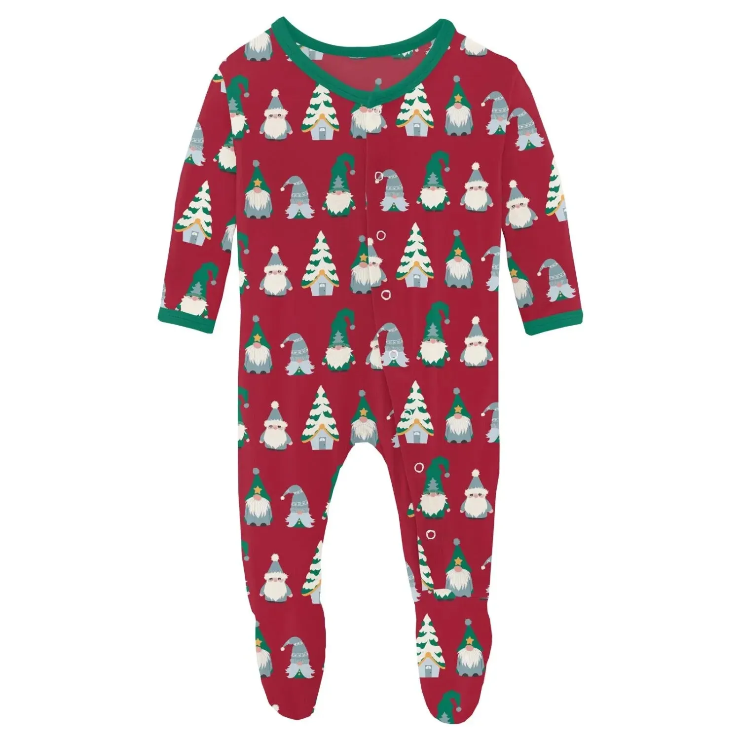 Baby Print Footie with Snaps