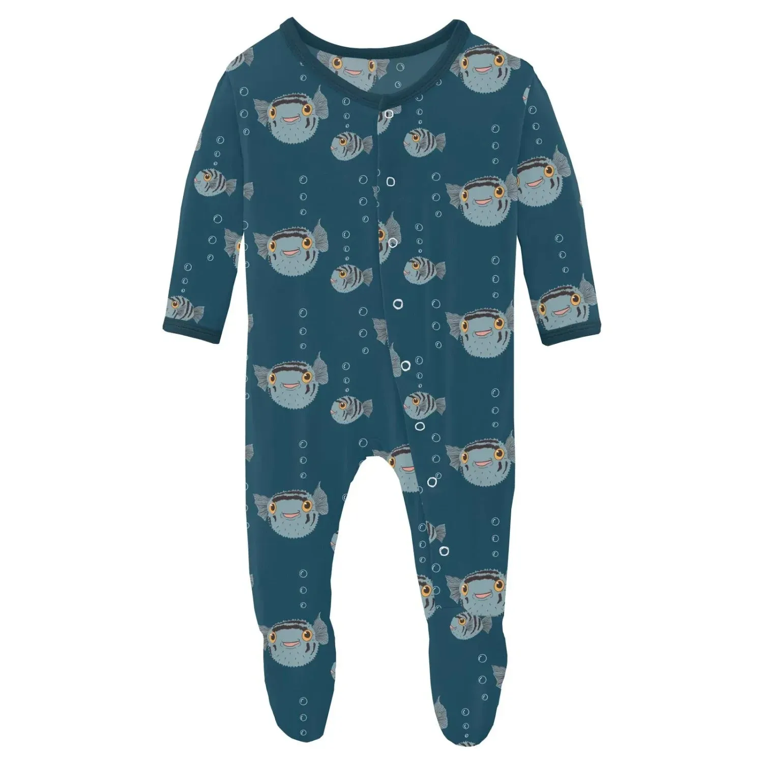 Baby Print Footie with Snaps