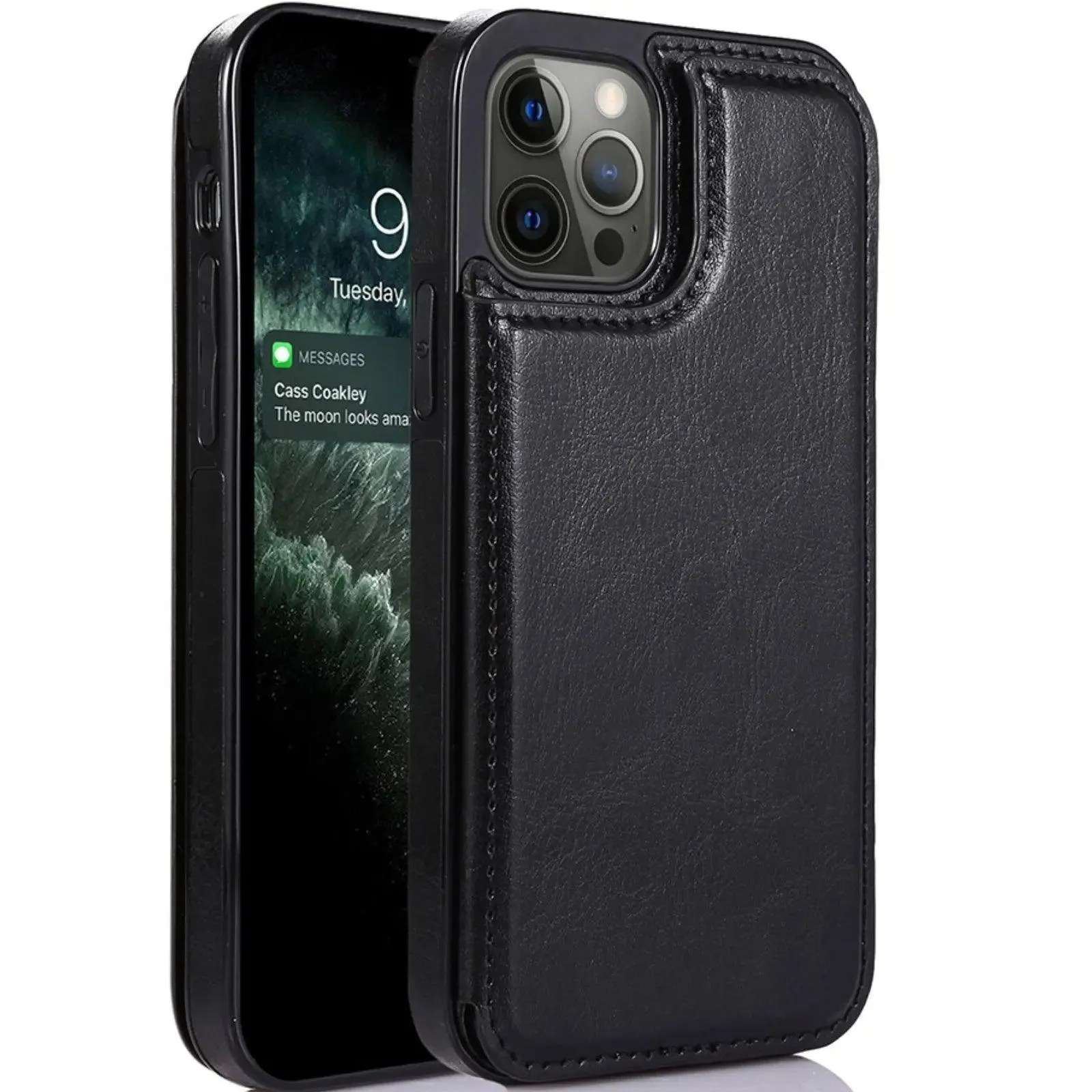 Back Flip Leather Wallet Cover Case For Iphone 14 Pro Max