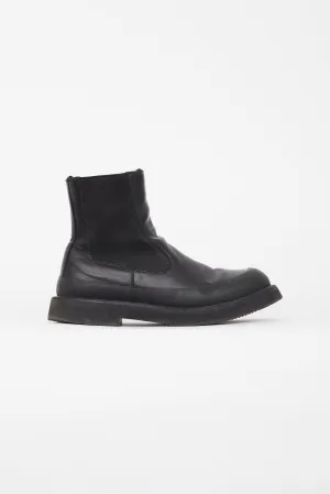 Black Leather Margaret Chelsea Boot