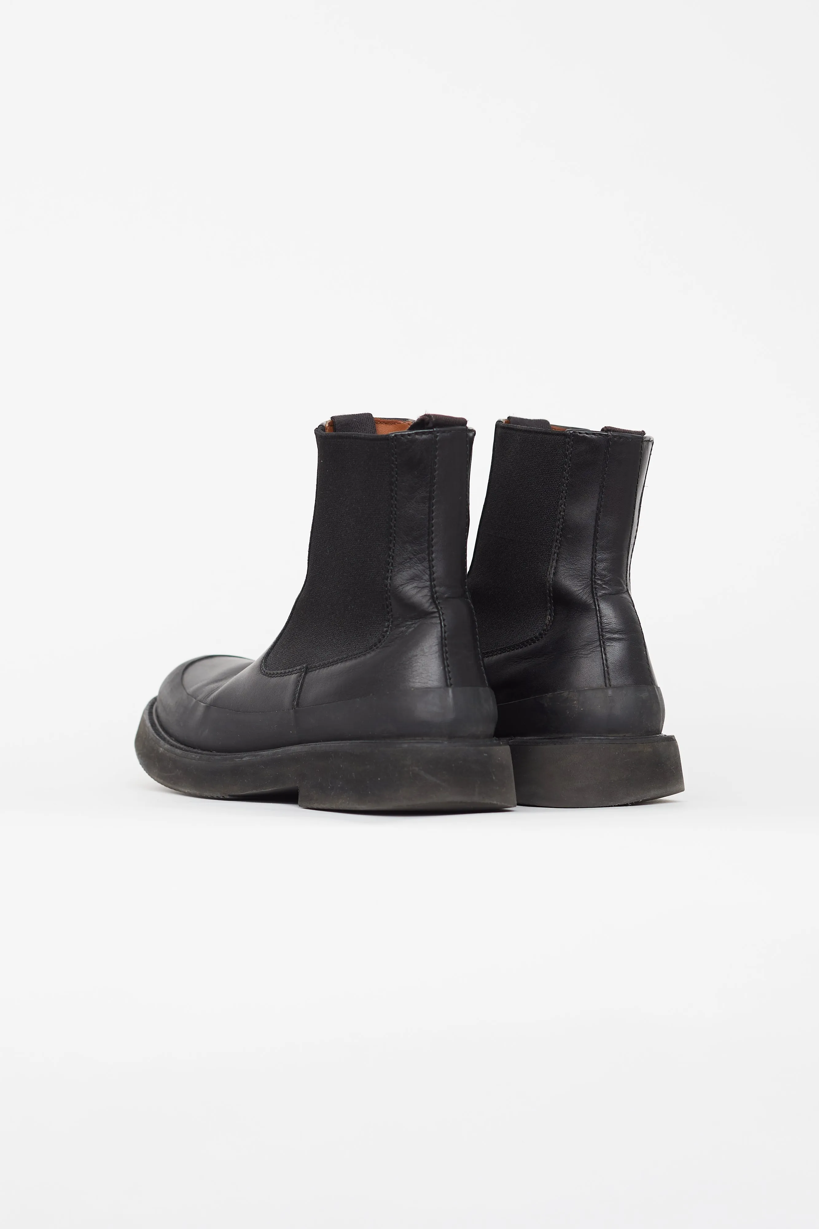 Black Leather Margaret Chelsea Boot