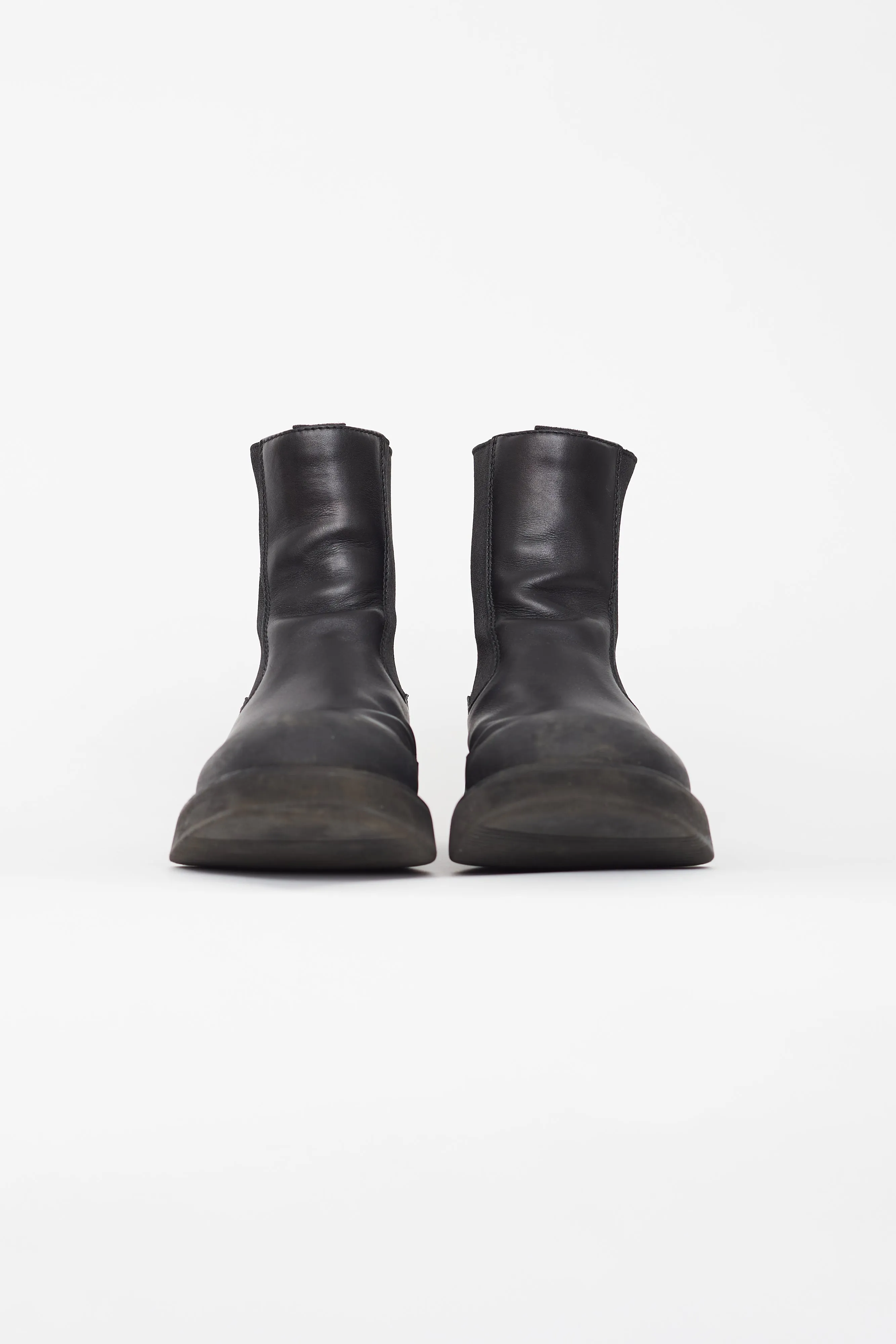 Black Leather Margaret Chelsea Boot