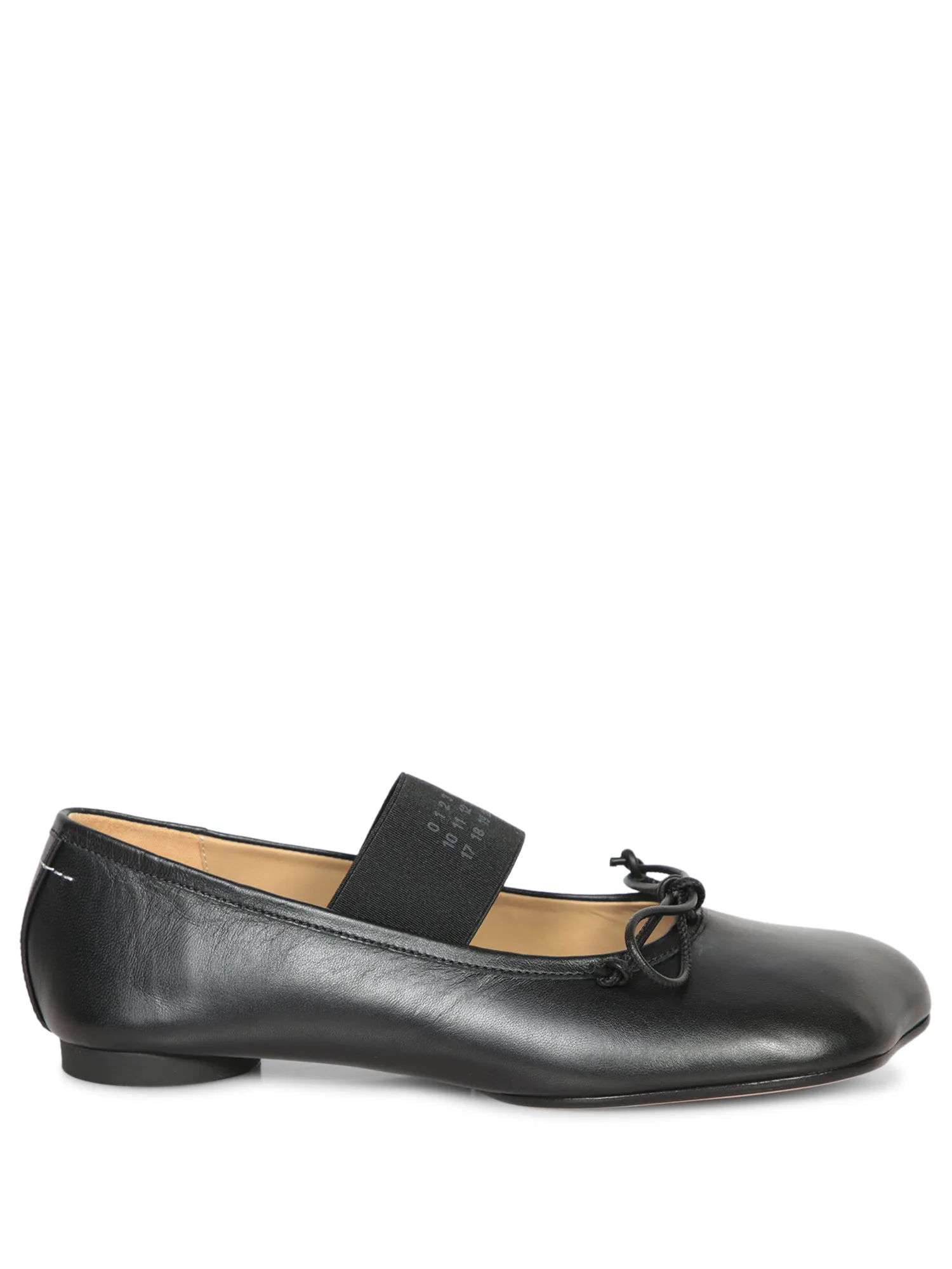 Black Nappa Ballerina Flats