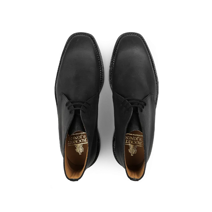 Black Rough-Out Suede Molton Boots