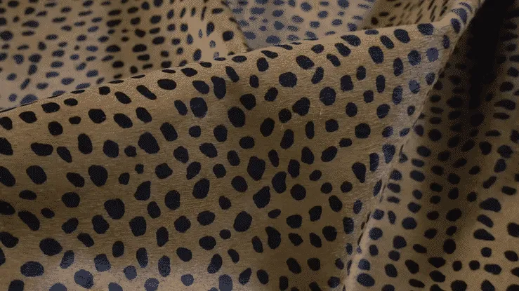 Black-Tan Hair-On Large Cheetah Print Cowhide