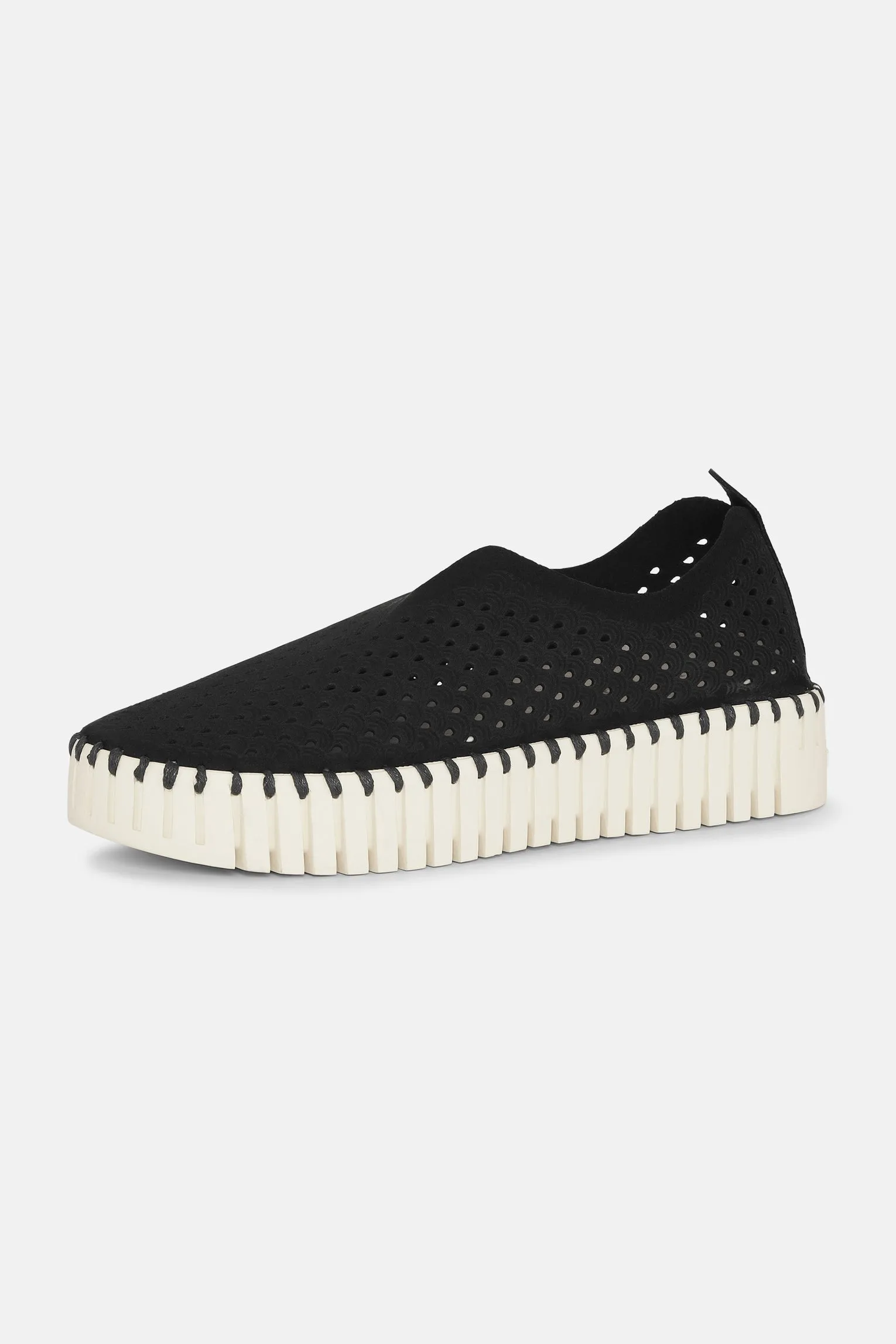 Black Tulip Platform Flats
