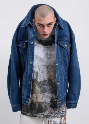 Blue Head Drooped Performance Silk Denim Jacket