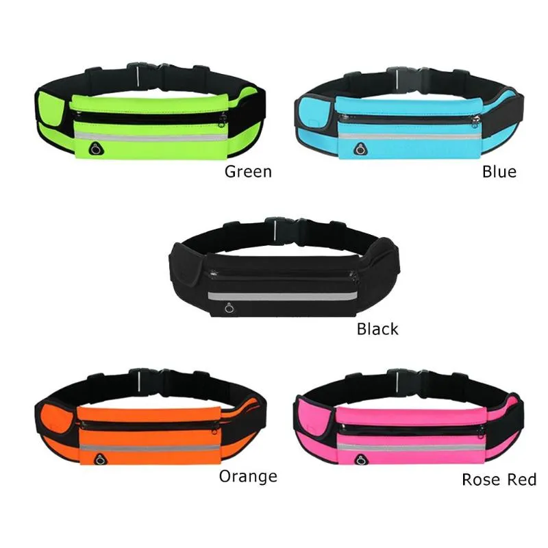 Breathable Women Men Large Waist Pack Outdoor Sports with Earphone Hole 6inch Belt Bag Funny Purse Pouch Mobile Stash Hot Sale
