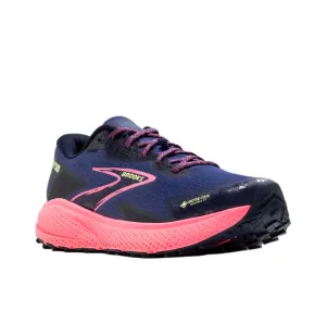 Brooks Womens Trainer Divide 5 GTX Grey Blue/Pink/Lime