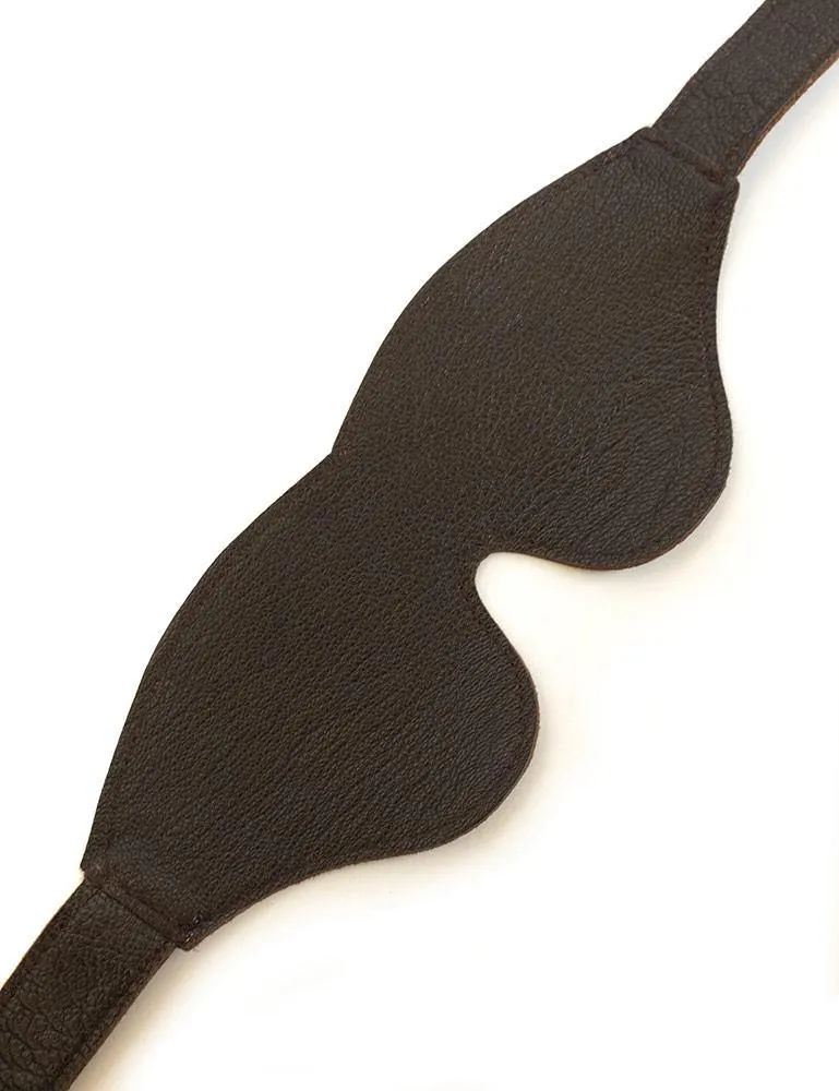 Brown Leather Blindfold Classic Cut