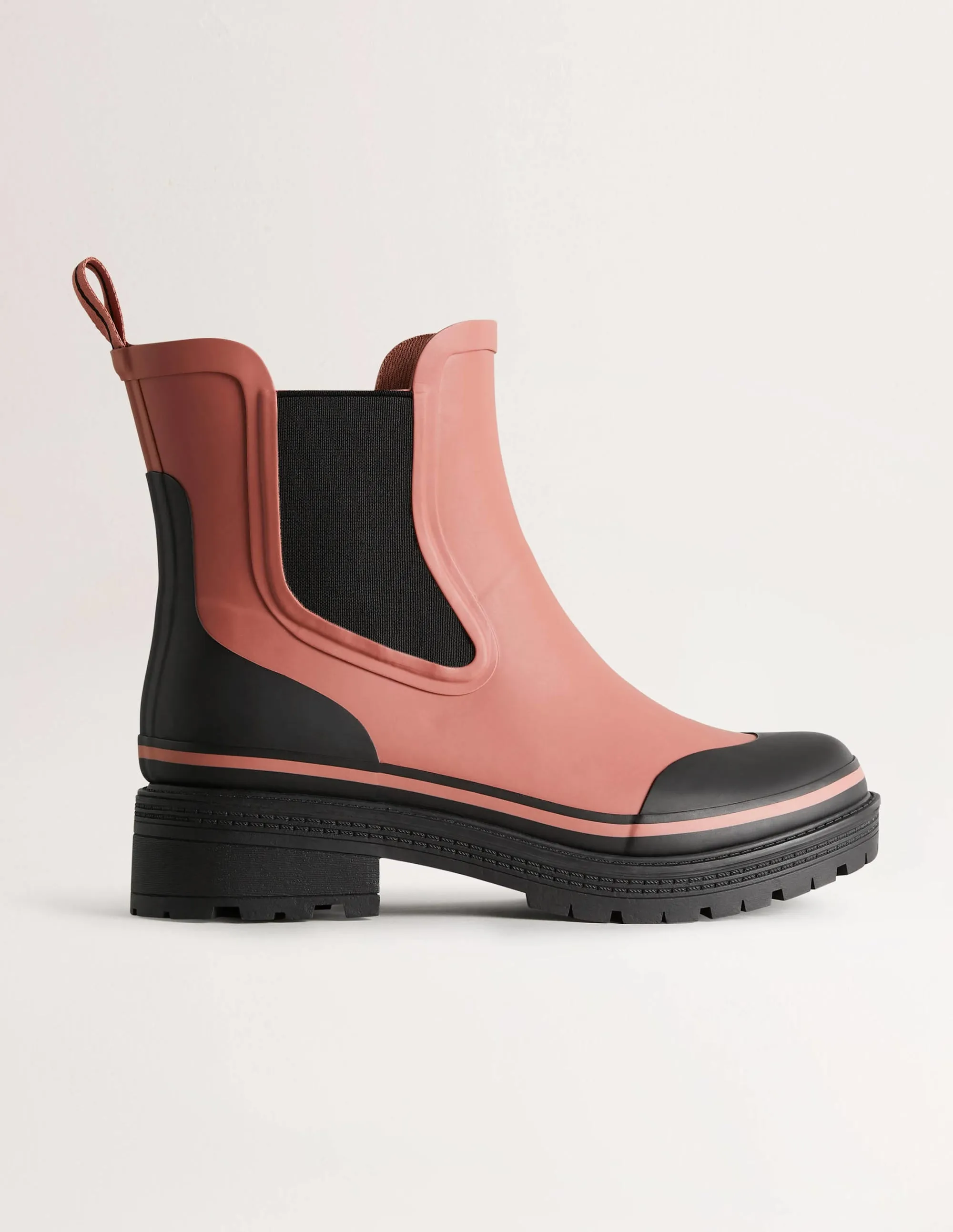 Chelsea Wellington Boots-Dusty Red