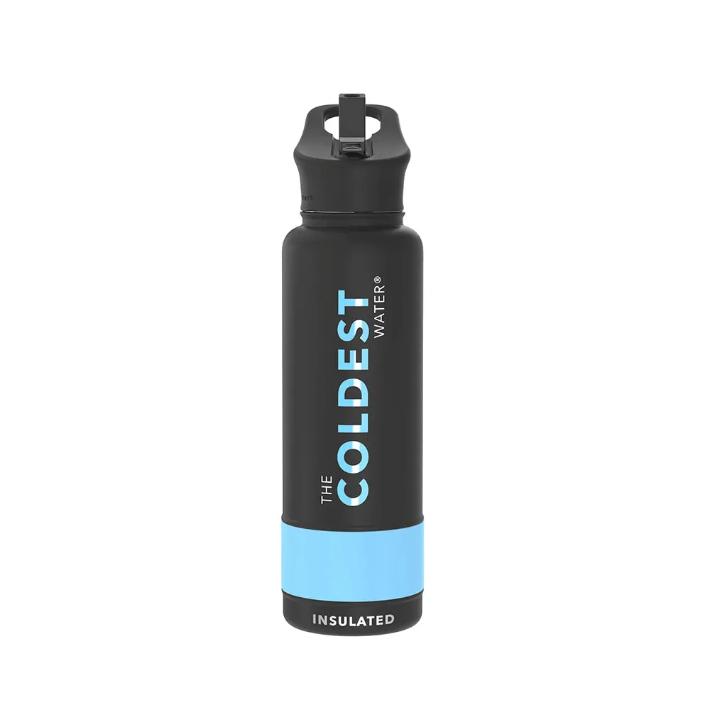 COLDEST 40 Oz (1.2 L) Sports Water Bottle with Wide Mouth Straw Lid
