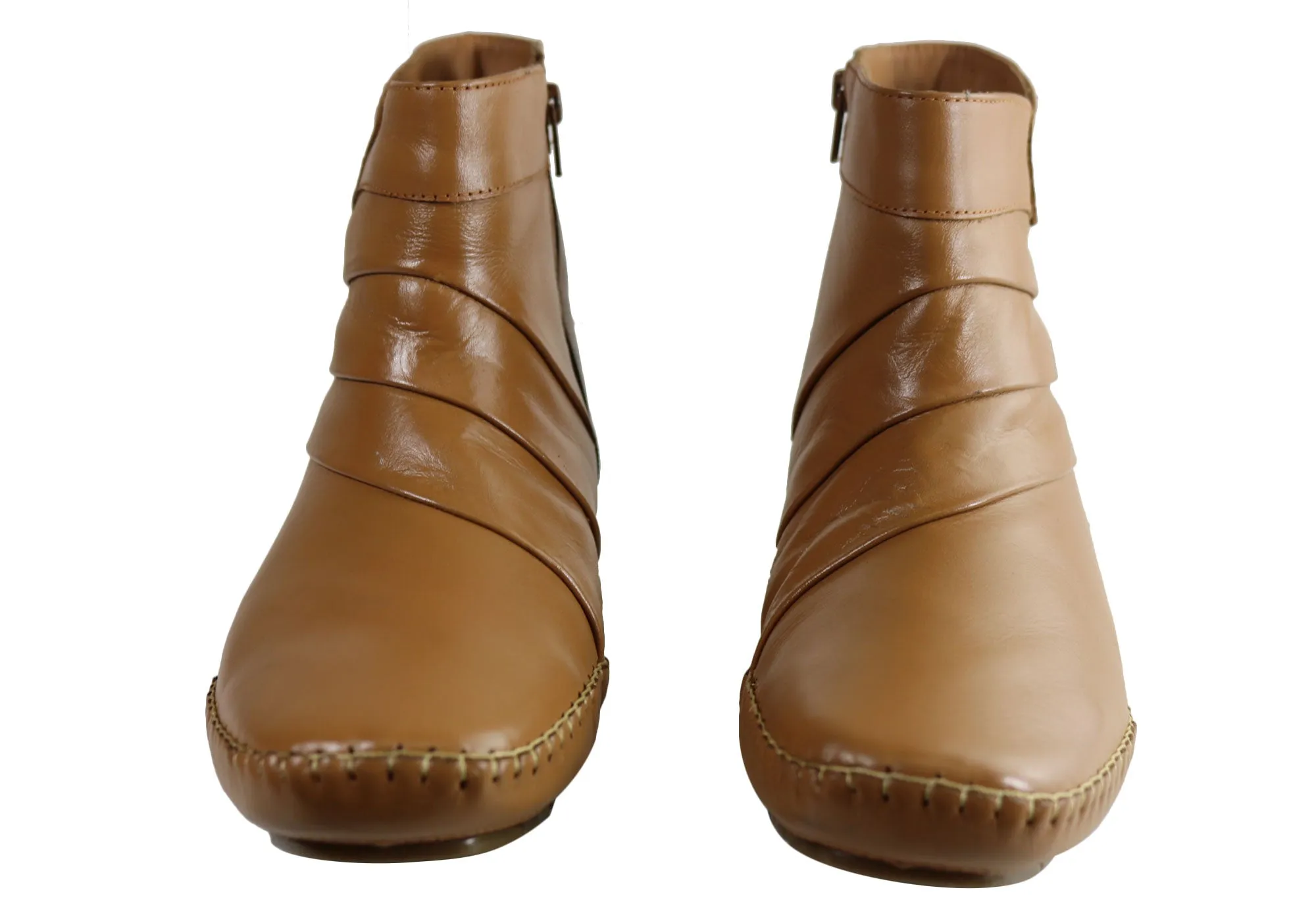 Comfortshoeco Lin Womens Leather Comfort Ankle Boots Made In Brazil