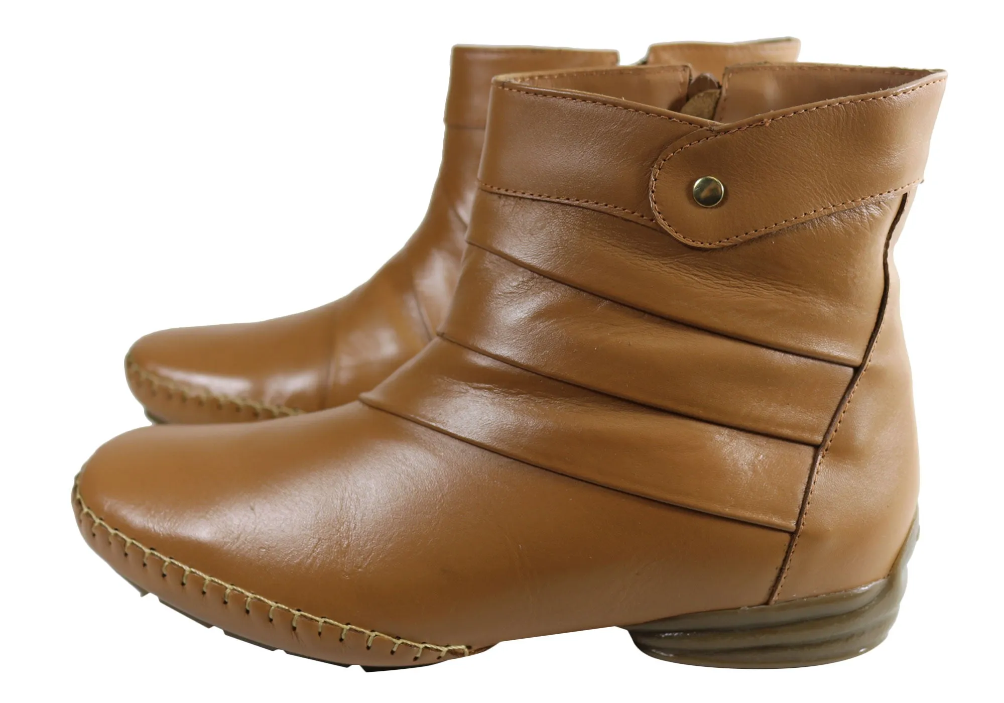 Comfortshoeco Lin Womens Leather Comfort Ankle Boots Made In Brazil