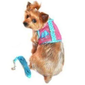 Cool Mesh Dog Harness - Pink & Blue Flip Flop