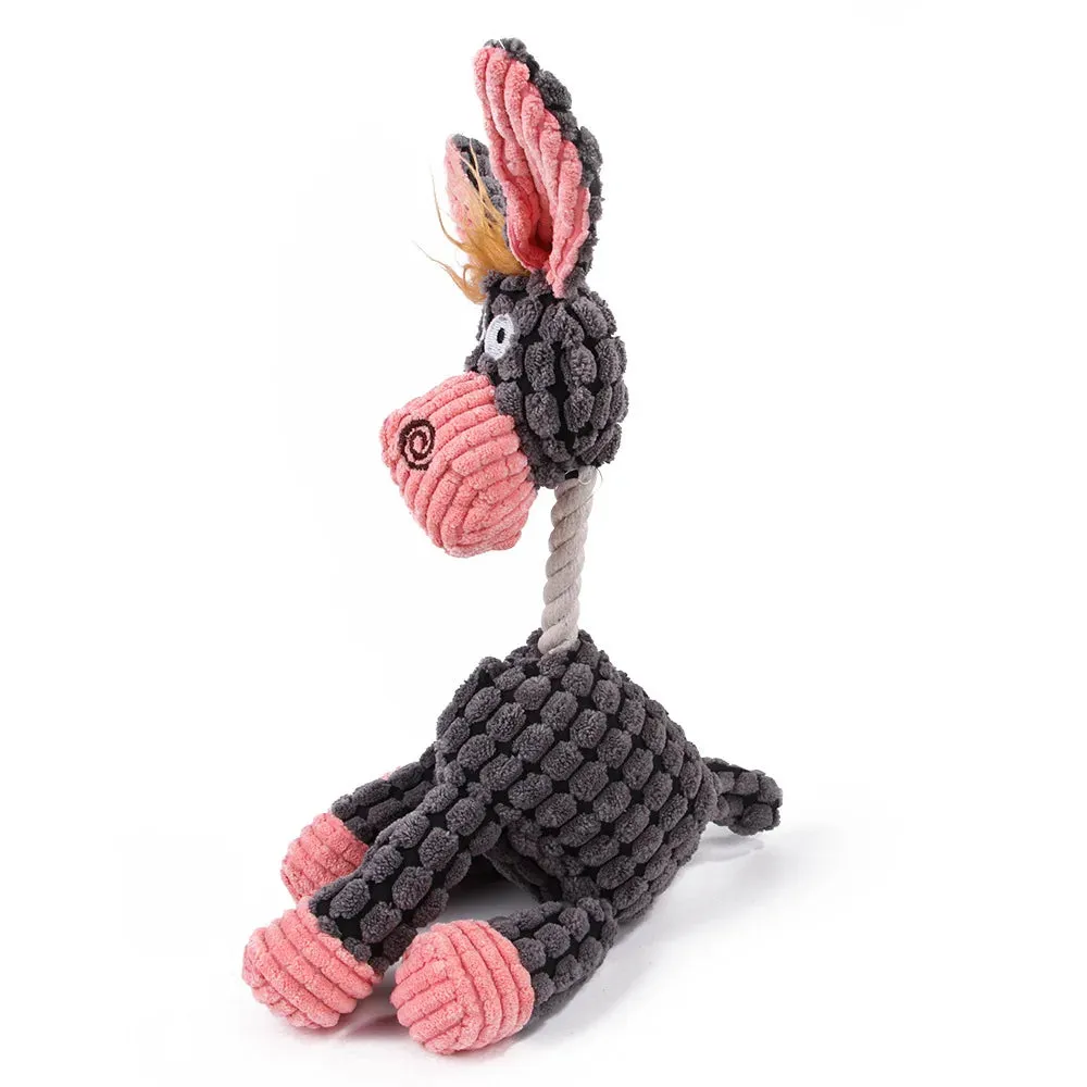 Cute Donkey Dog Toy Use For Training Dogs Interactive Animal Pet Puppy Toys Dog Supplies