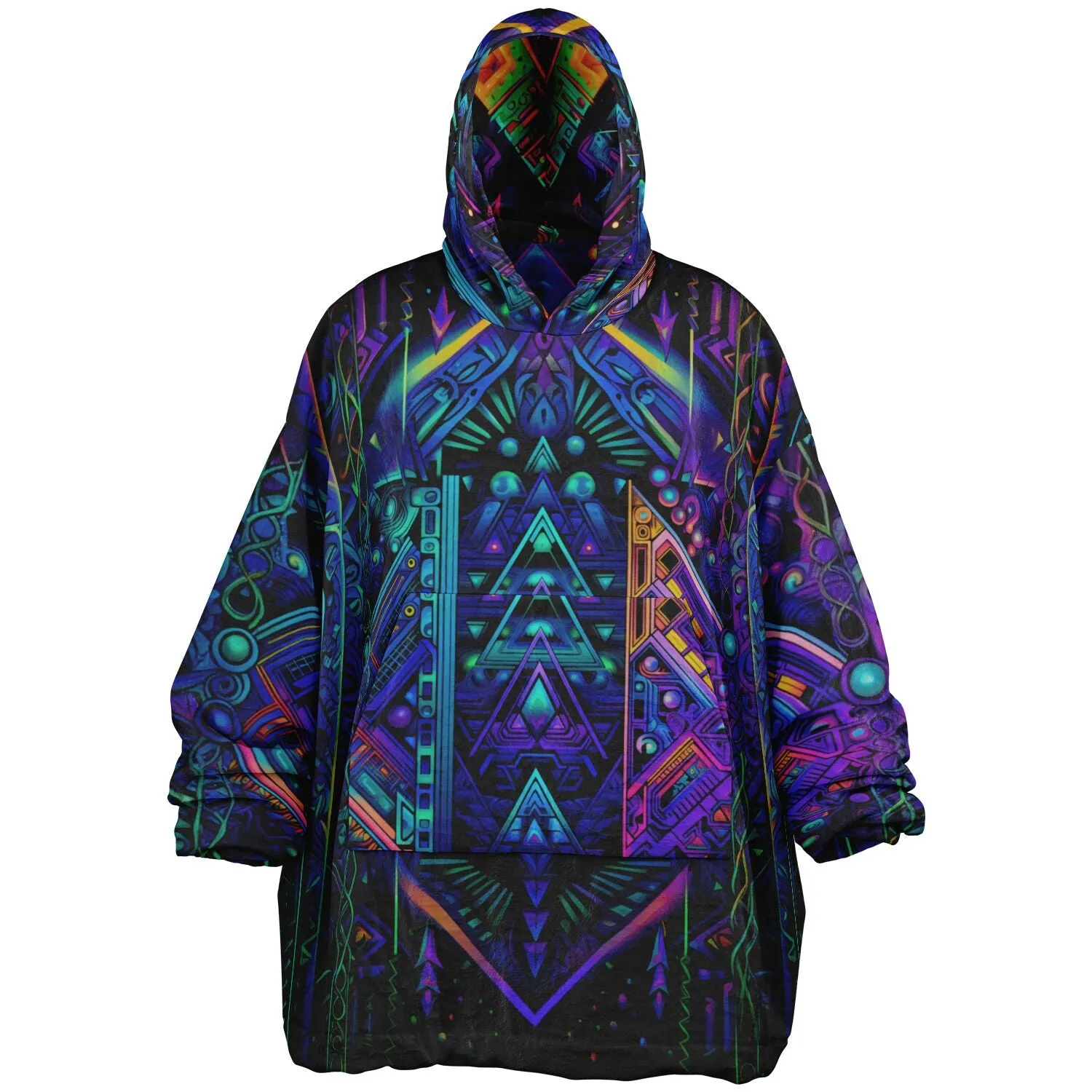 CYBER NIGHTS Reversible Snug Hoodie - ACIDMATH AI