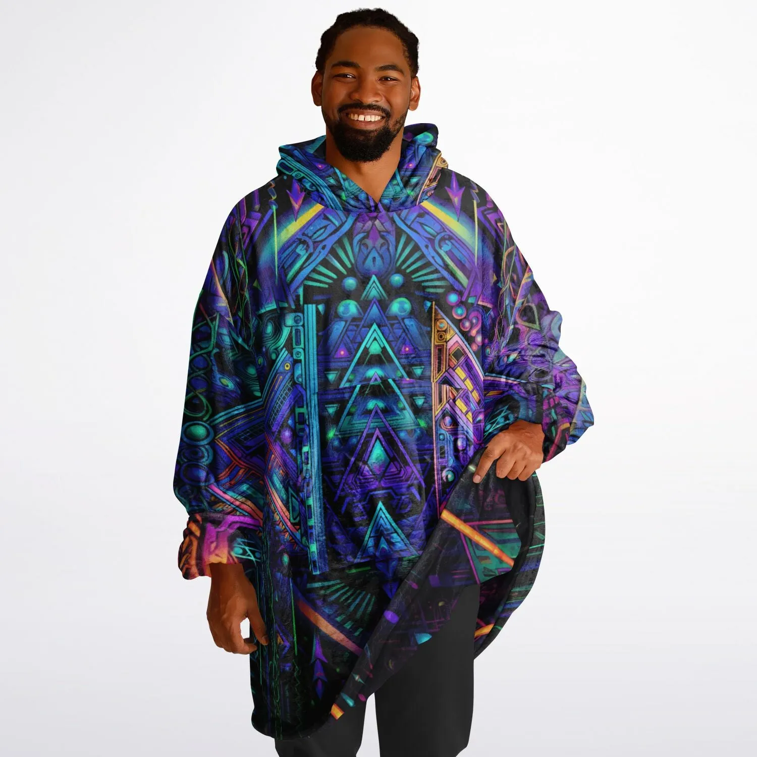 CYBER NIGHTS Reversible Snug Hoodie - ACIDMATH AI
