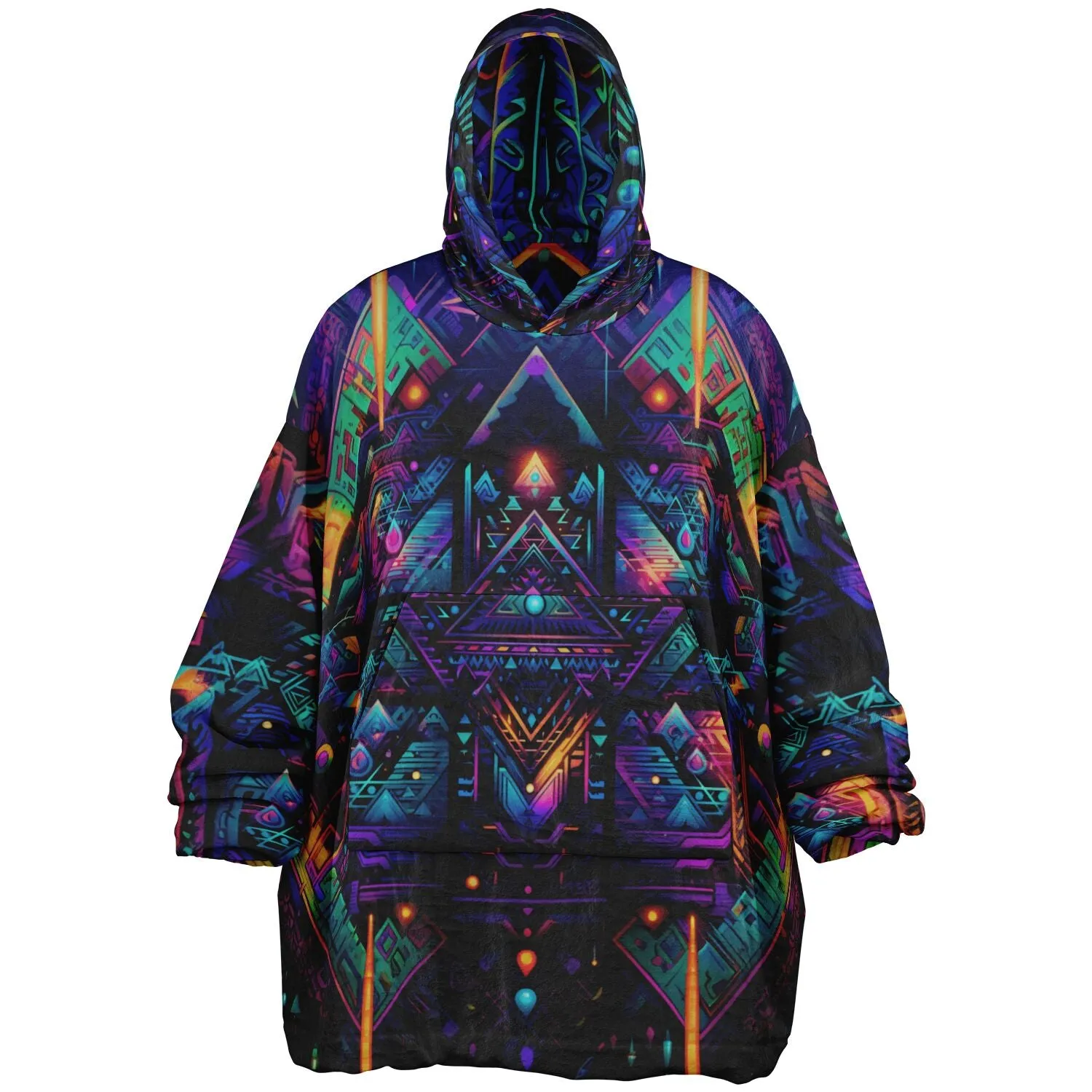 CYBER NIGHTS Reversible Snug Hoodie - ACIDMATH AI