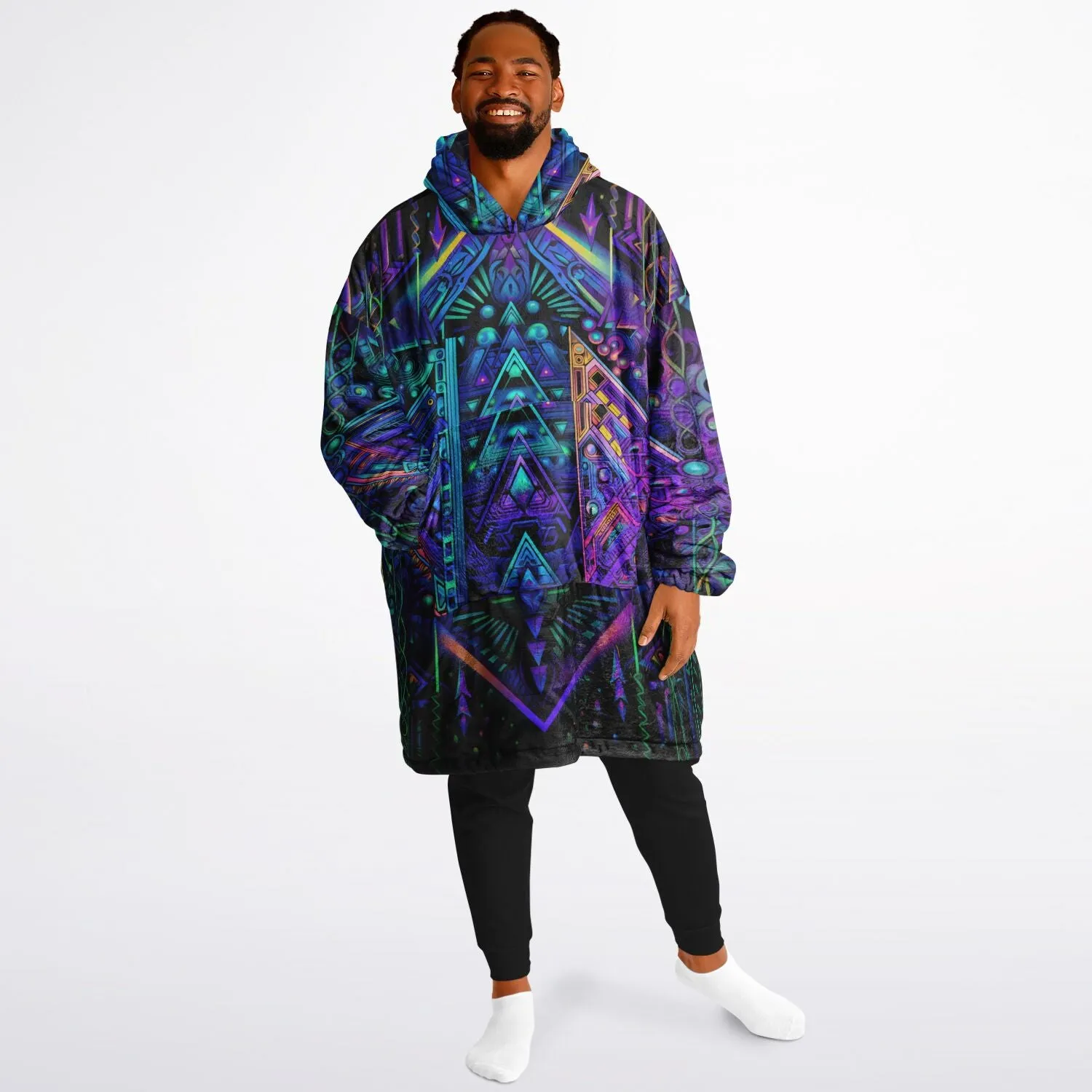 CYBER NIGHTS Reversible Snug Hoodie - ACIDMATH AI
