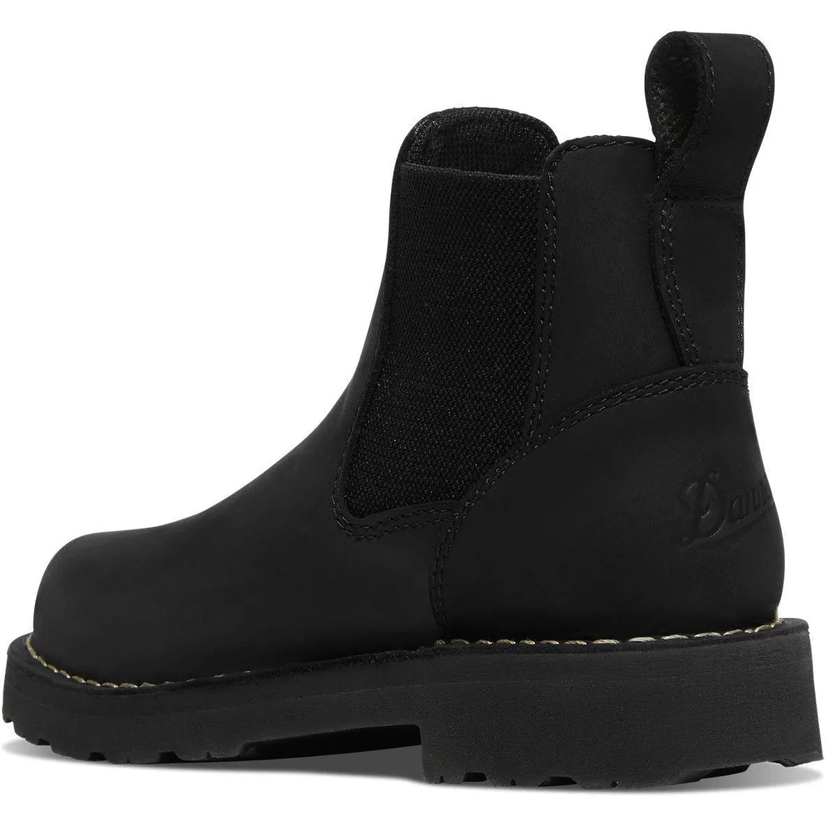 Danner Women's Bull Run 5" Plain Toe Chelsea Work Boot -Black- 15485