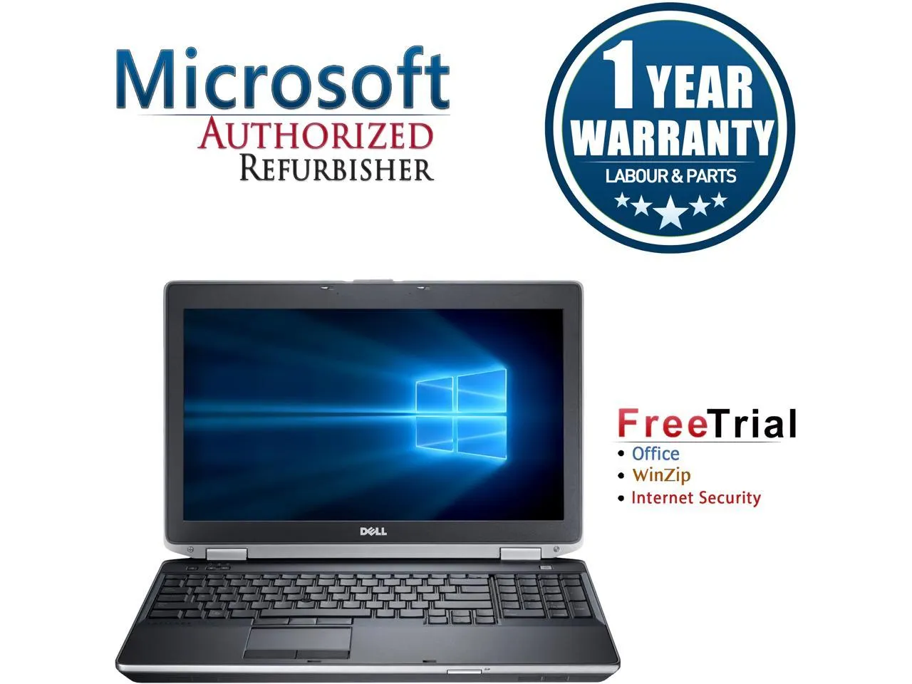 Dell Latitude E6530 15.6" Laptop | Intel Core i5-3320M @ 2.6GHz (3rd Gen), 8GB RAM, 256GB SSD, HDMI DVDRW Windows 10 Pro x64, Grade A (Dell Certified) - 1 Year Warranty